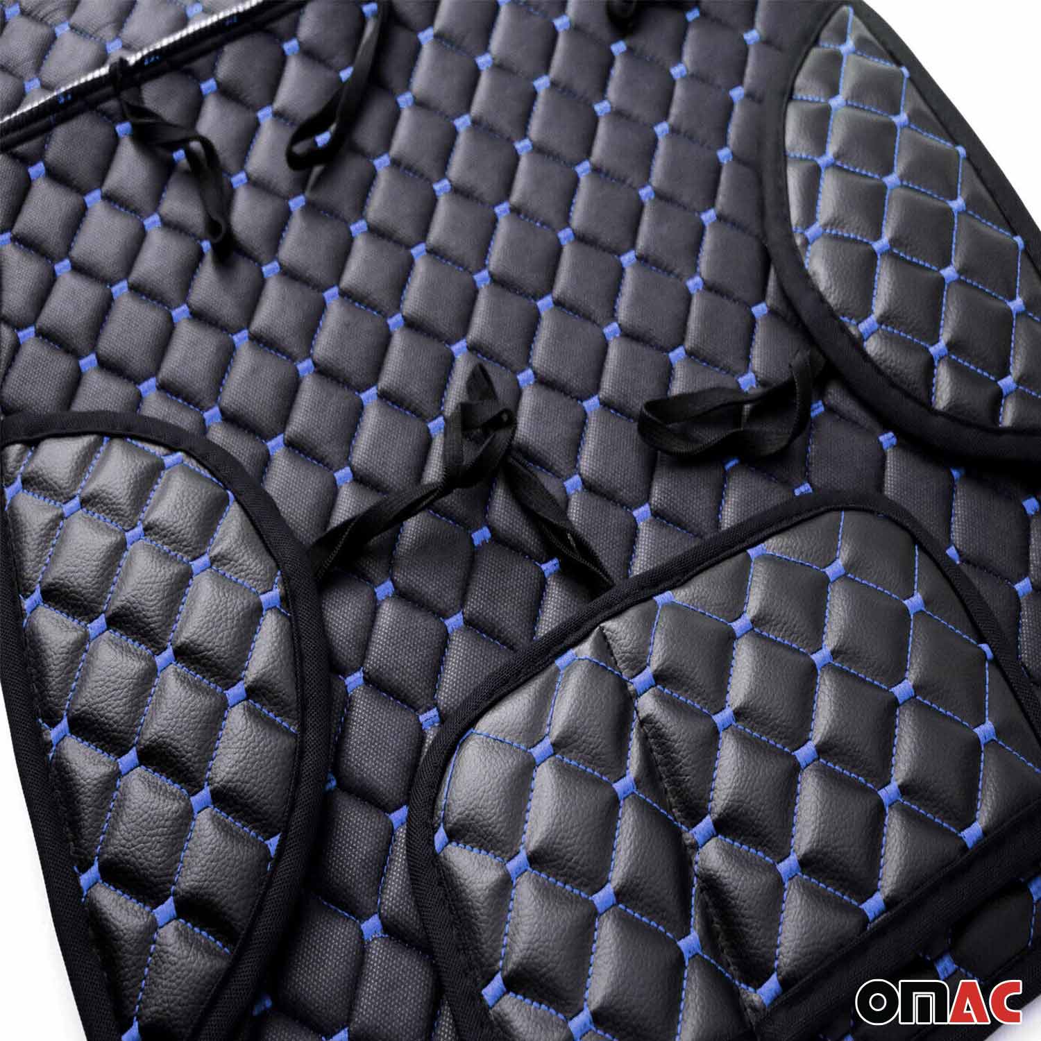 Schonbezug Sitzauflage Autositzschutz für VW ID Buzz PU-Leder Schwarz Blau 1tlg - Image 7