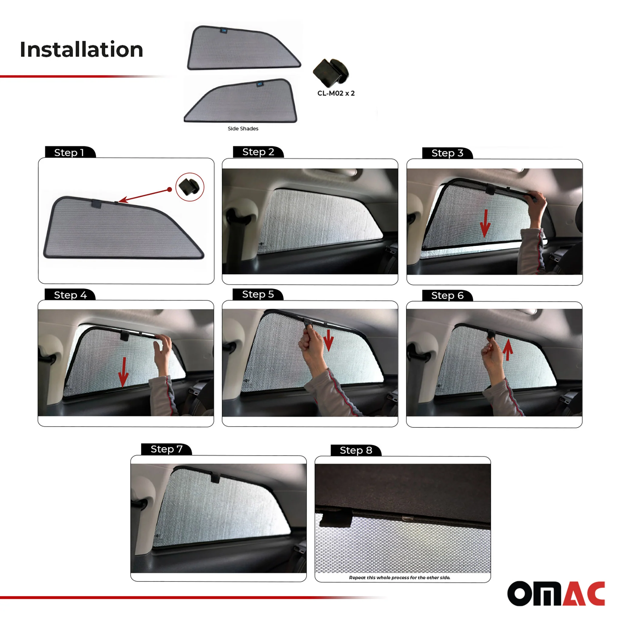 Sonnenschutz Blenden für Mini Paceman R61 2012-2016 hintere Türen 2tlg - Image 5