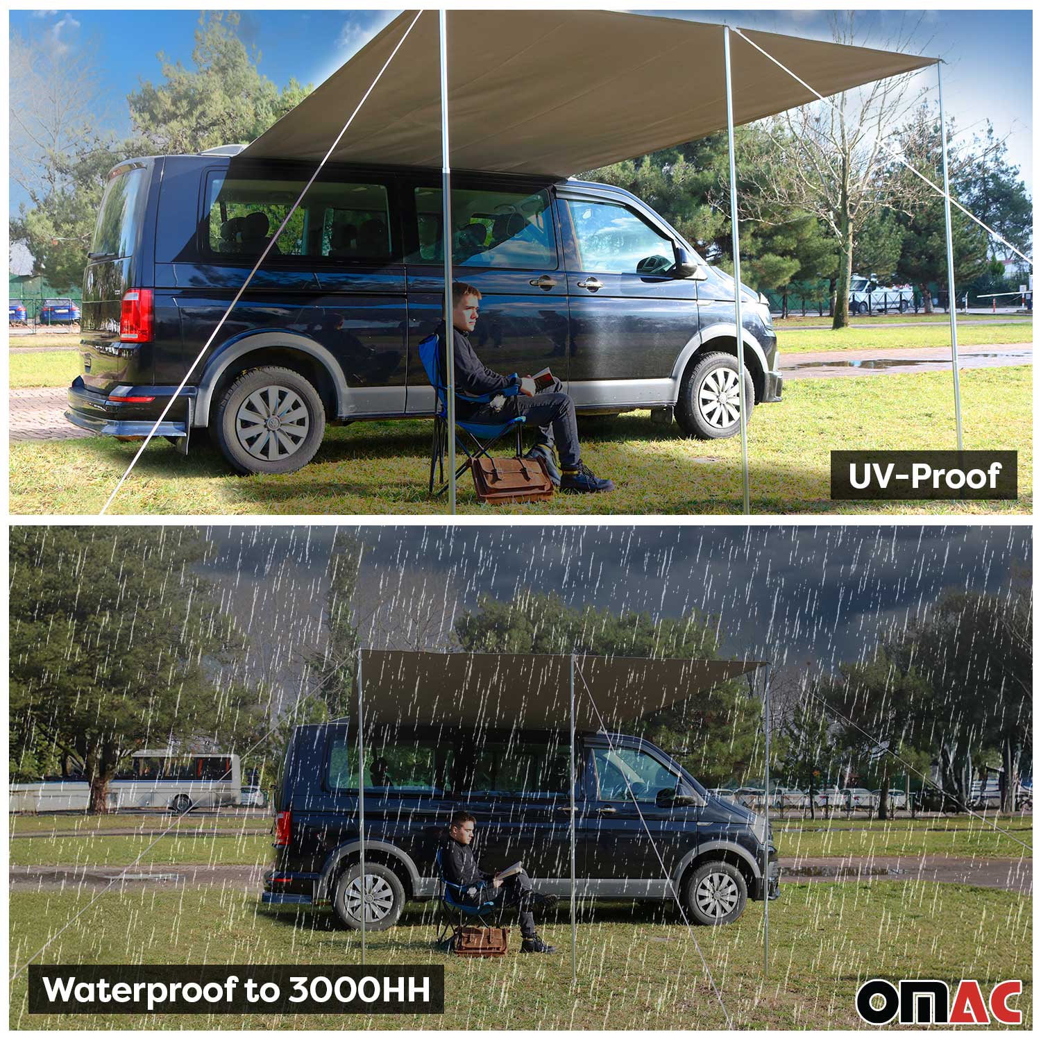 Sonnensegel Kederschiene & Markise Vorzelt Satz für VW T5 T6 ab 2003 L1 Kurzer - Image 8