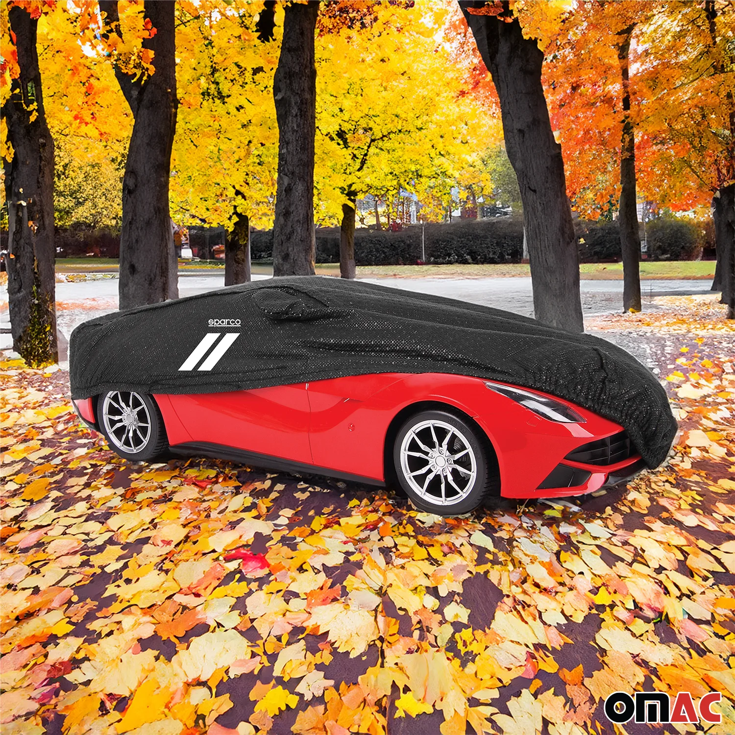 SPARCO Auto Schutzhülle Vollgarage Autoabdeckung Schwarz Ganzgarage Autogarage L - Image 6