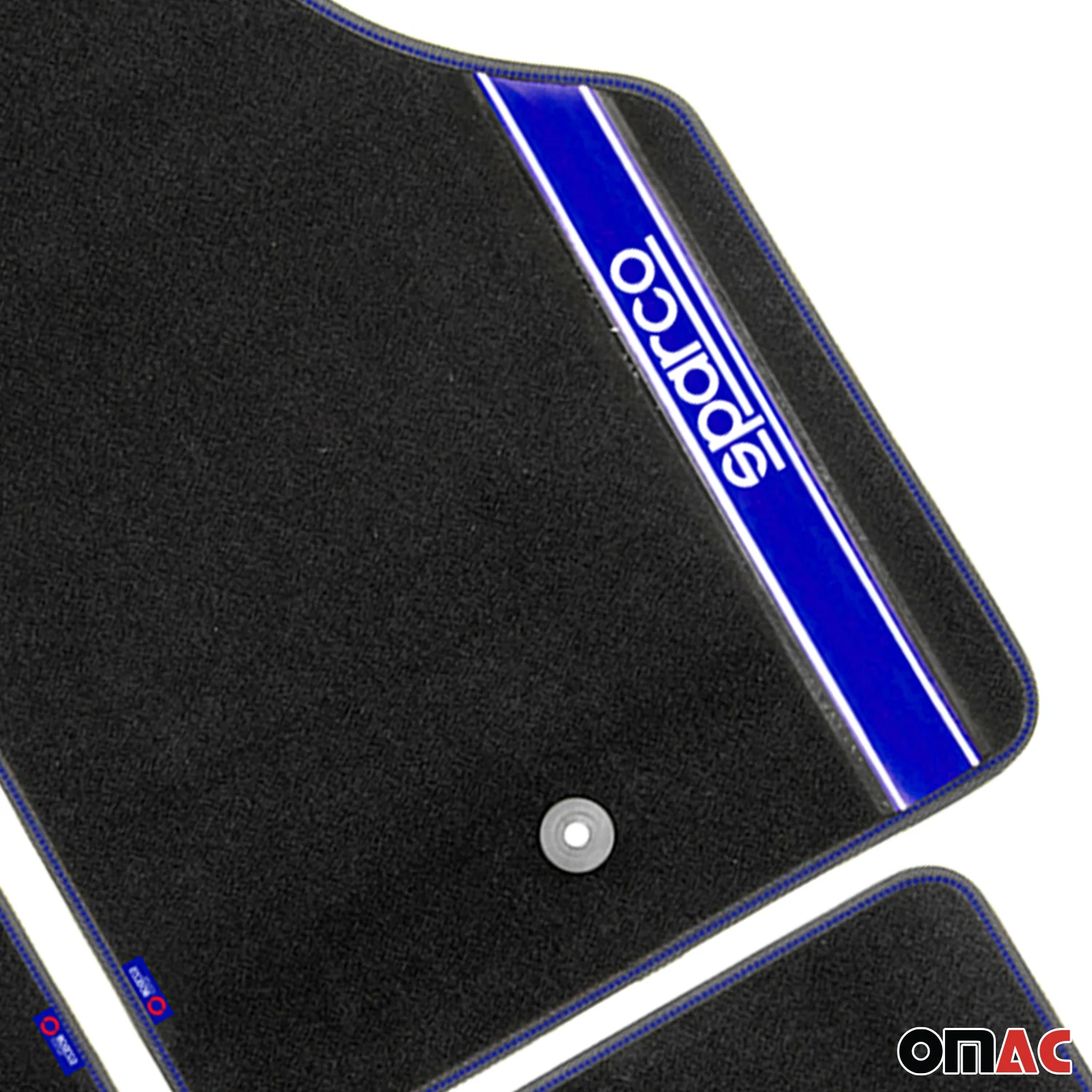 SPARCO Fußmatten Automatten Universal Schwarz Blau Autoteppich Alwettermatten 4x - Image 6