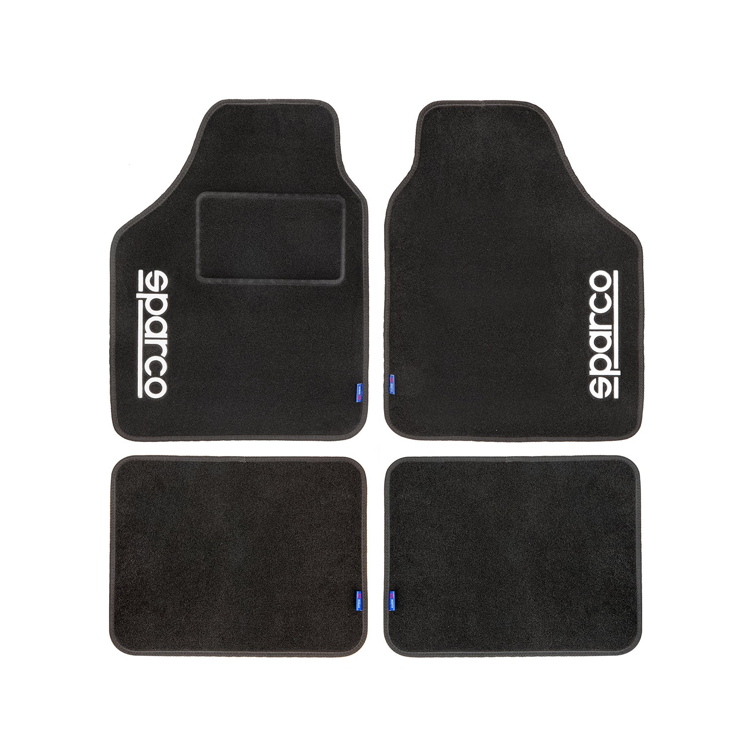 SPARCO Fußmatten Automatten Universal Schwarz Linie Teppich Alwettermatten 4x