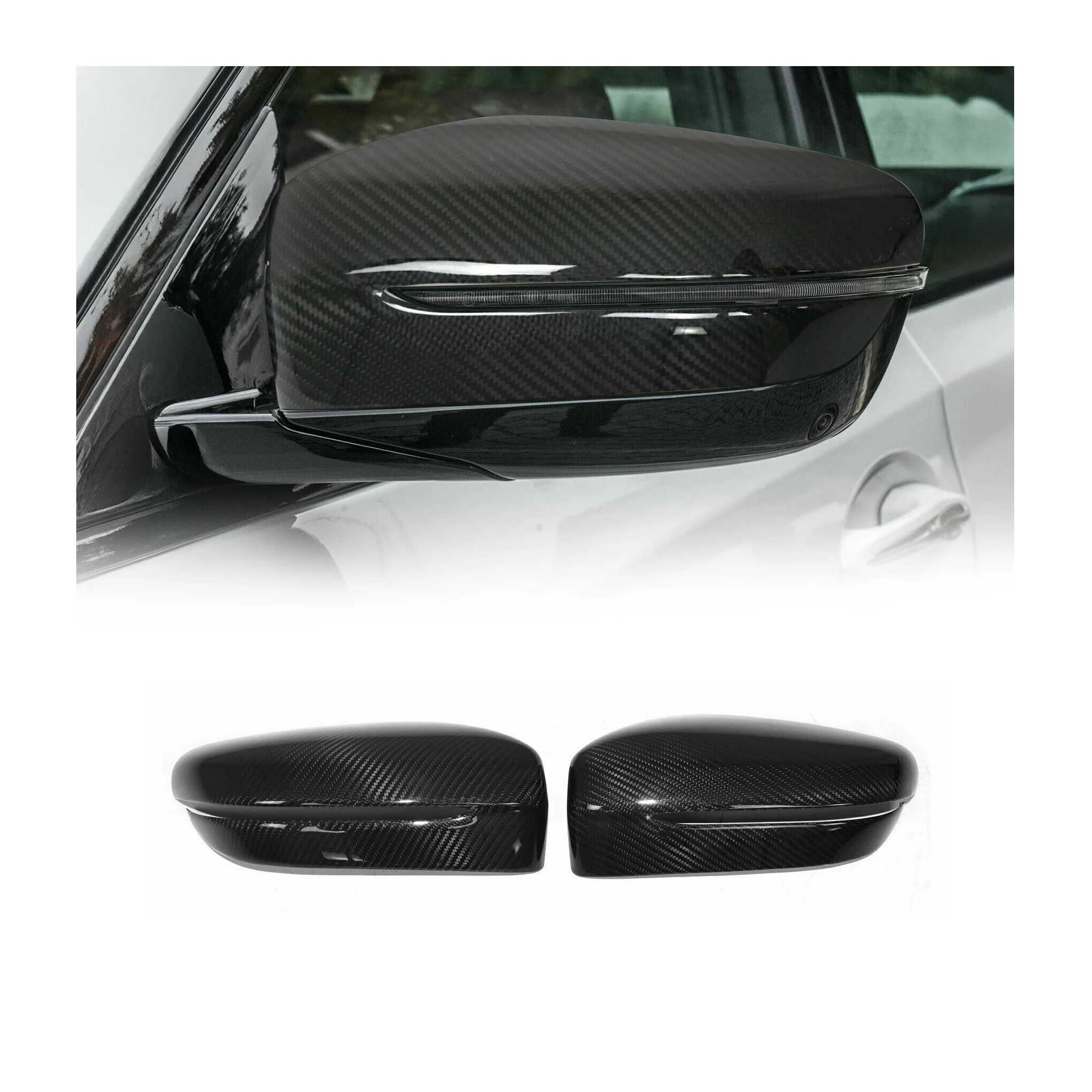 Spiegelkappen für BMW 3er G20 G21 2019-26 / 4er G22 G23 G26 2020-26 Echt Carbon