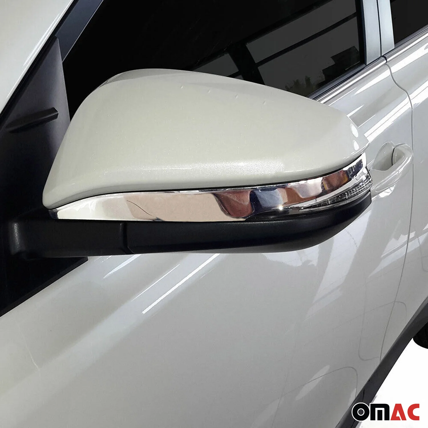 Spiegelkappen Leiste für Toyota Hilux VIII 2015-2026 Edelstahl Chrom Silber 2tlg - Image 2
