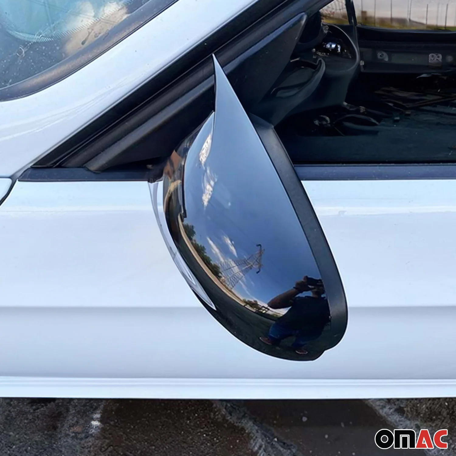 Spiegelkappen Spiegelabdeckung für BMW 3er E90 2008-2011 ABS Schwarz Glanz 2tlg - Image 5