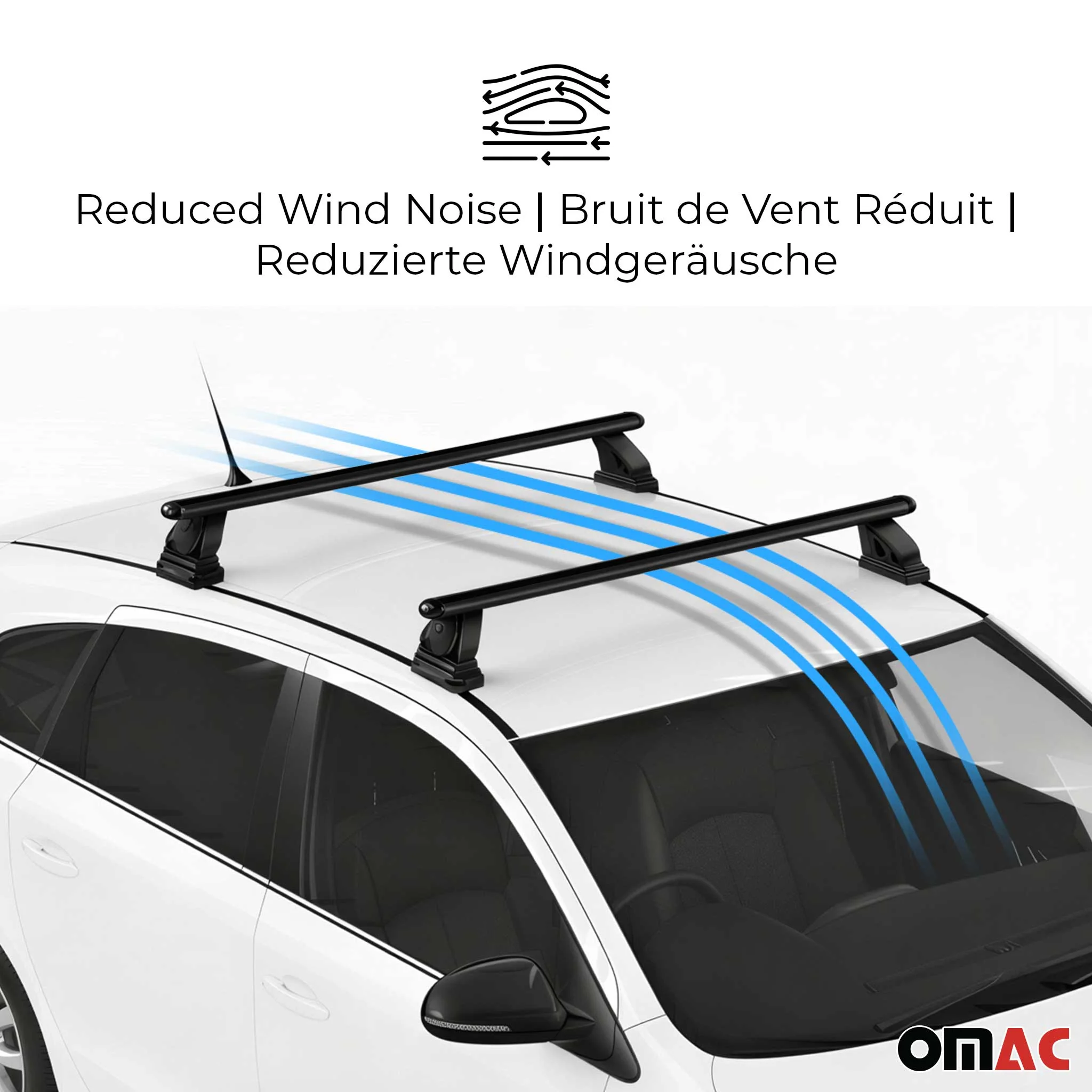 Stahl Dachträger für Citroen C6 2006-2012 TÜV Abschließbar 75 kg 2tlg Schwarz - Image 6