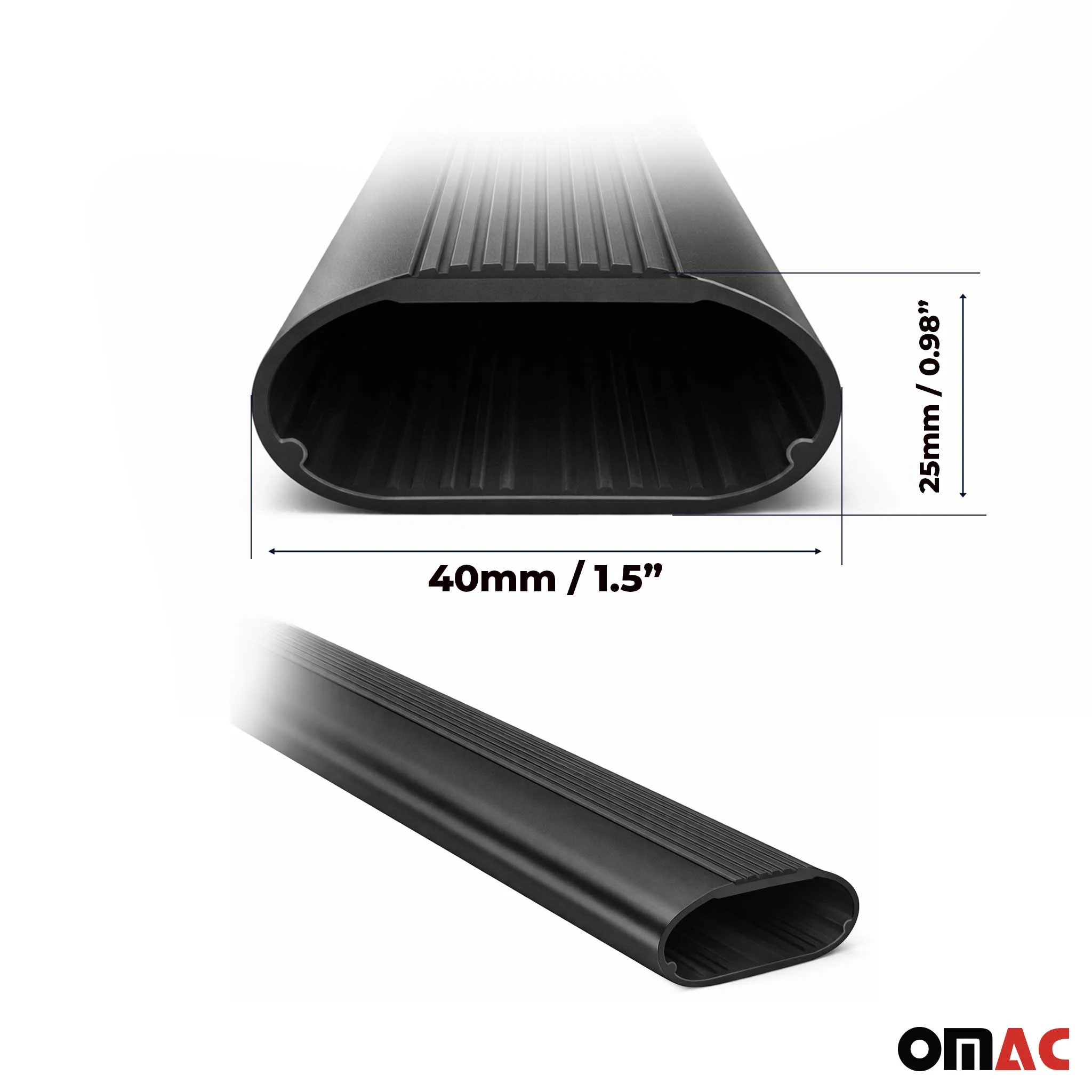 Stahl Dachträger für Lancia Ypsilon III 2011-2024 TÜV Abschließbar 2tlg Schwarz - Image 3