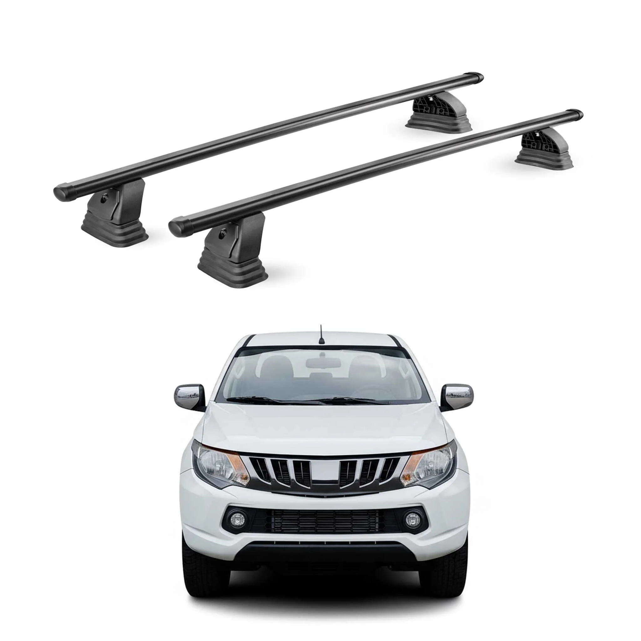 Stahl Dachträger für Mitsubishi Triton Double Cab / Single Cab 2014-2026 Schwarz