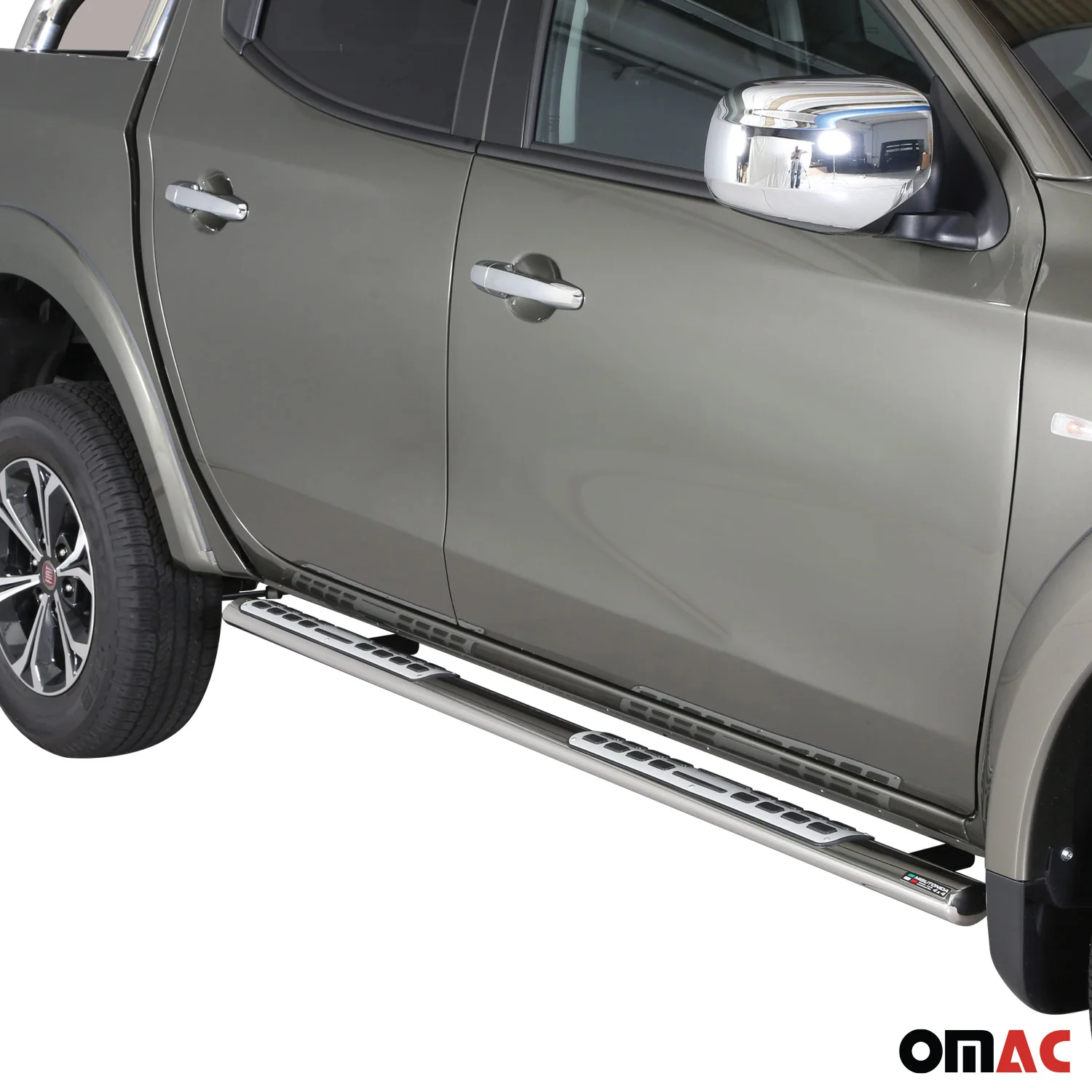 Stahl Seitenschweller Schwellerrohre für Fiat Fullback Double Cab 2016-2019 Grau - Image 2