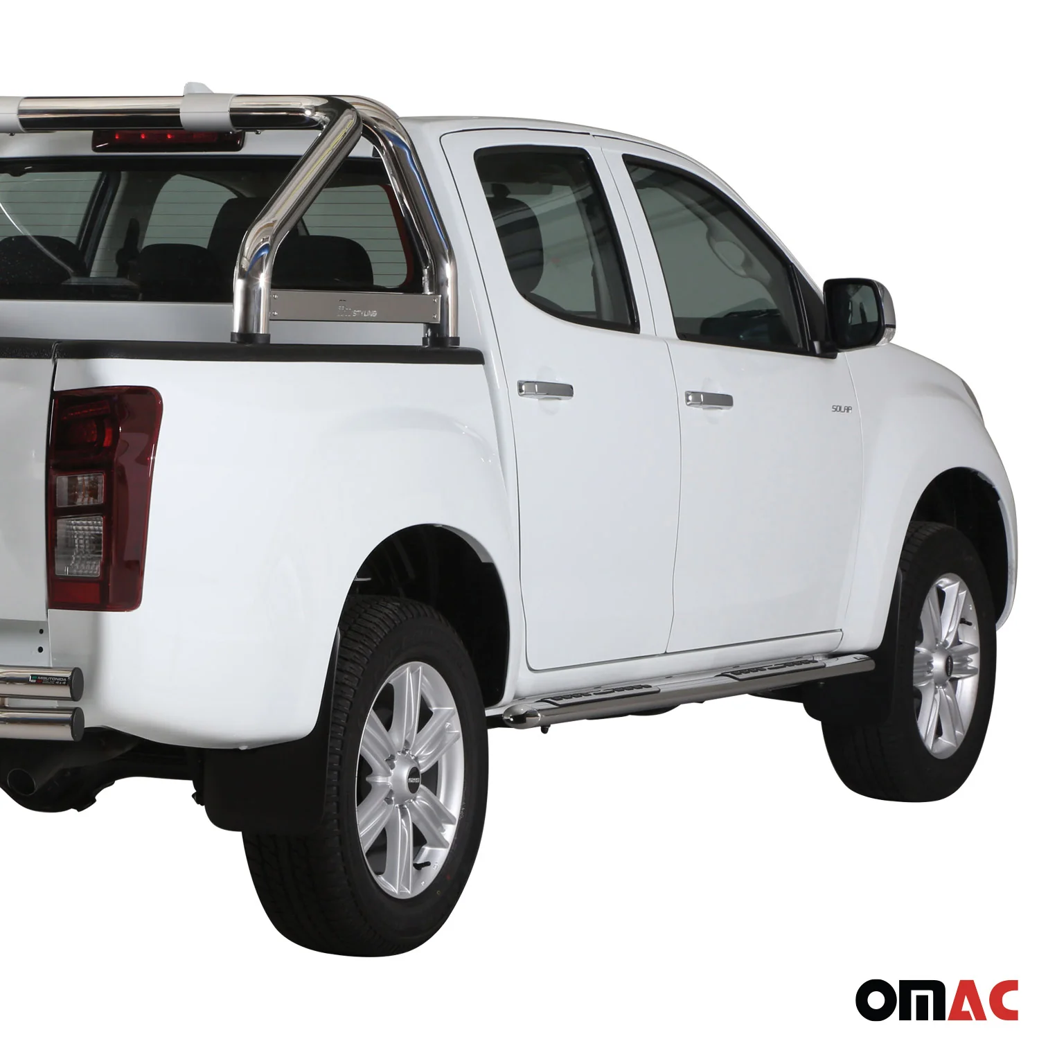 Stahl Seitenschweller Schwellerrohre für Isuzu D-Max Double Cab 2012-2019 Grau - Image 3