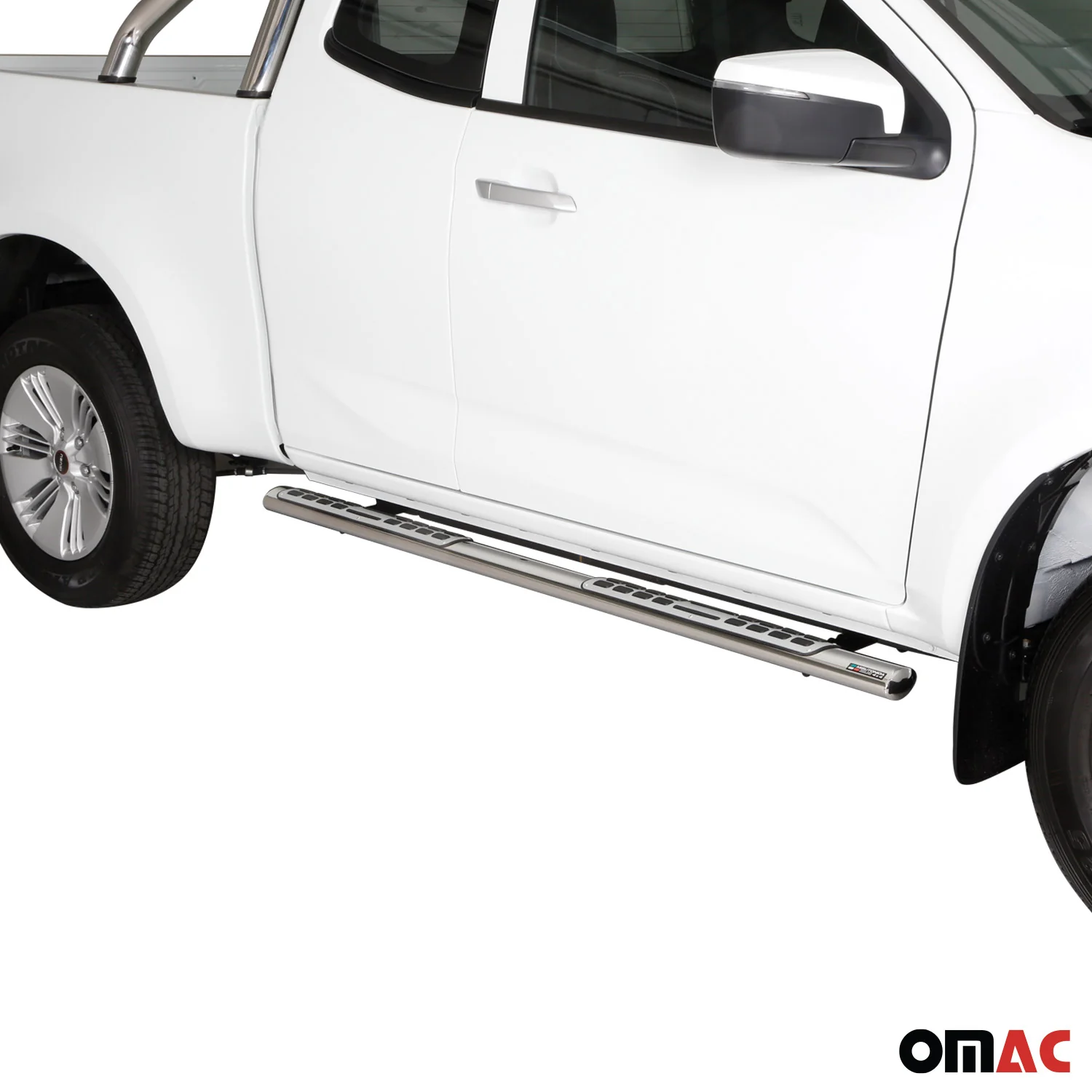 Stahl Seitenschweller Schwellerrohre für Isuzu D-Max Space Cab 2019-2026 Grau - Image 2