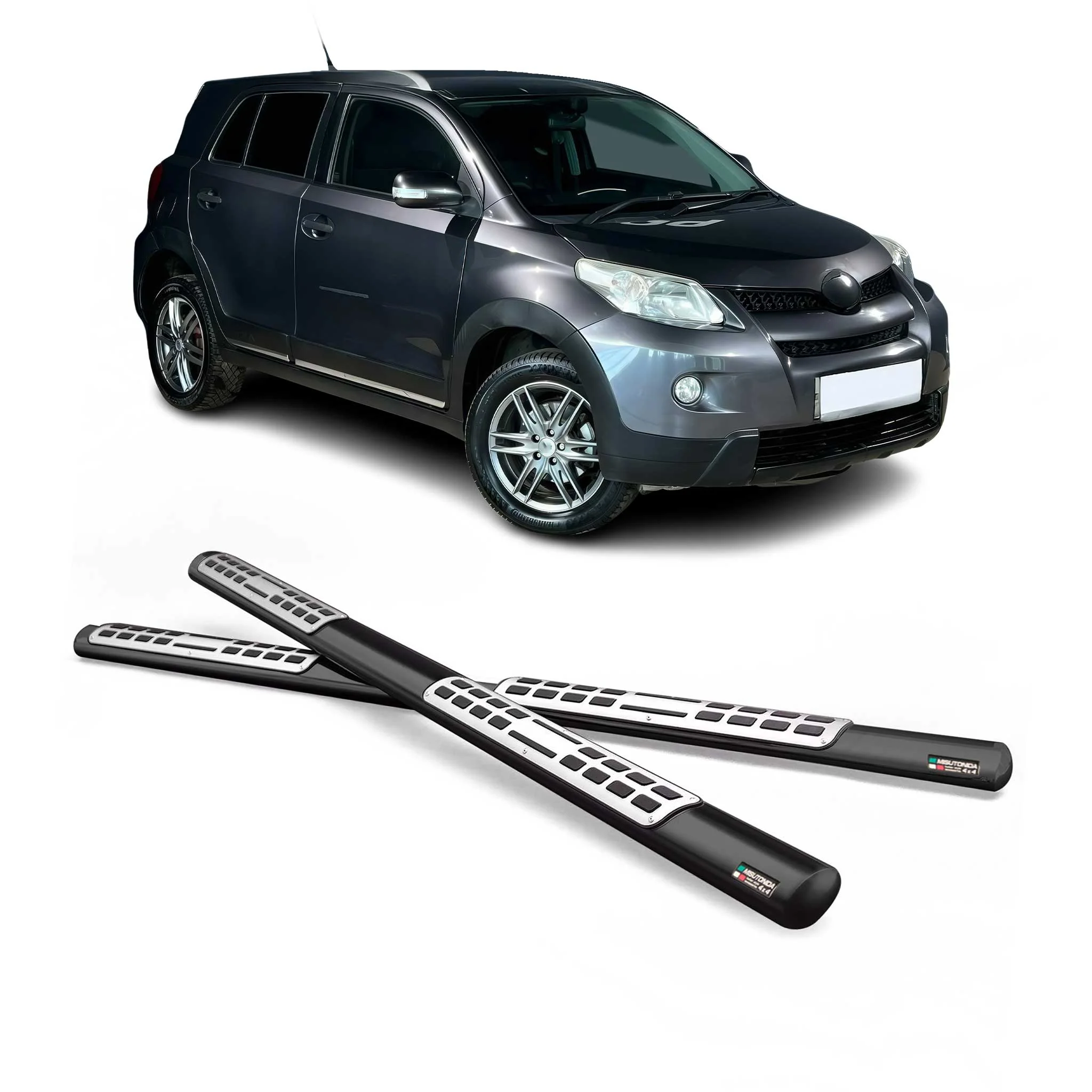 Stahl Seitenschweller Schwellerrohre für Toyota Urban Cruiser 2008-2016 Schwarz