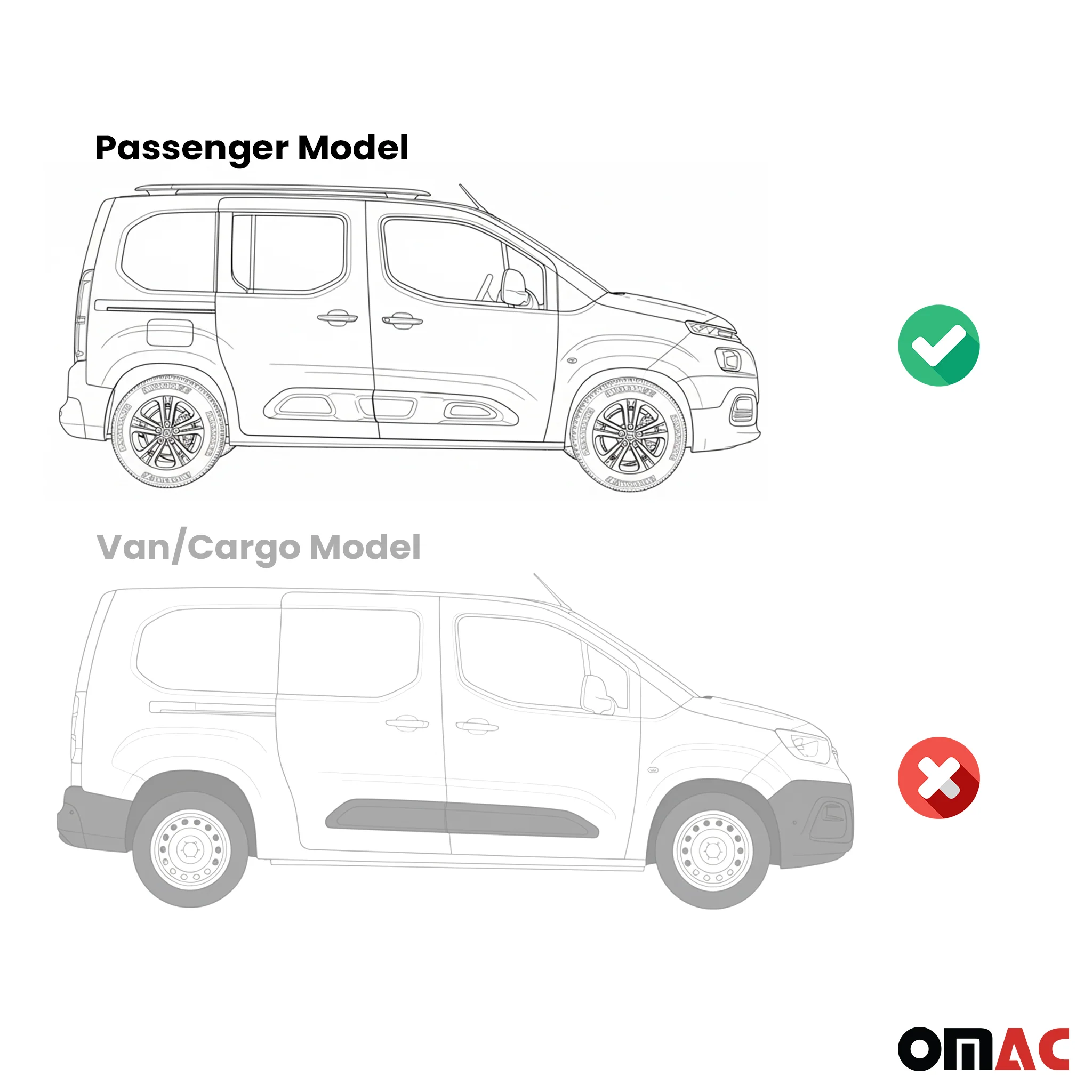 Trittbretter für Citroen Berlingo III 2018-26 Kombi L1 Kurzer Alu Schwarz-Silber - Image 4