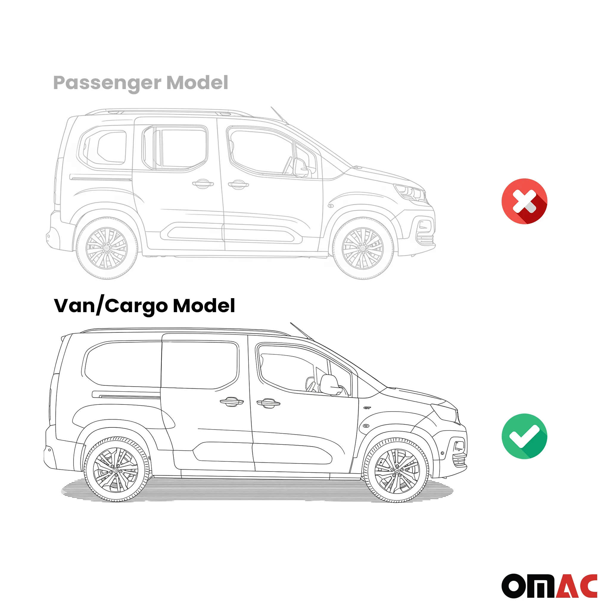Trittbretter Schweller Seitenschweller für Peugeot Partner 2018-26 Van L2 Alu 2x - Image 4