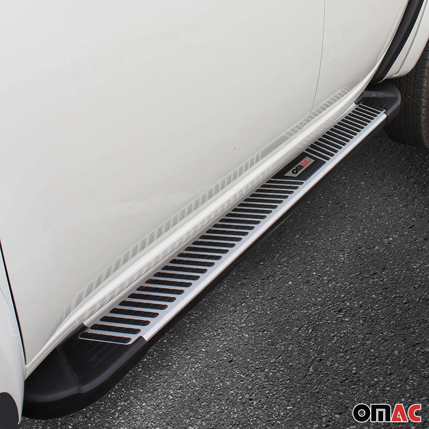 Trittbretter Seitenbretter für Opel Crossland X 2017-2020 Alu Schwarz Silber - Image 9