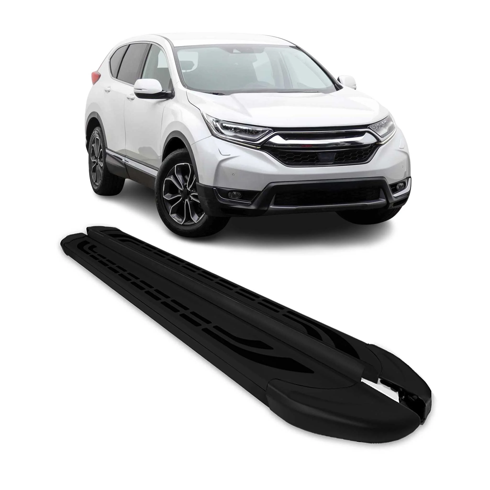 Trittbretter Seitenschweller Seitenbretter für Honda CR-V 2017-2022 Alu Schwarz