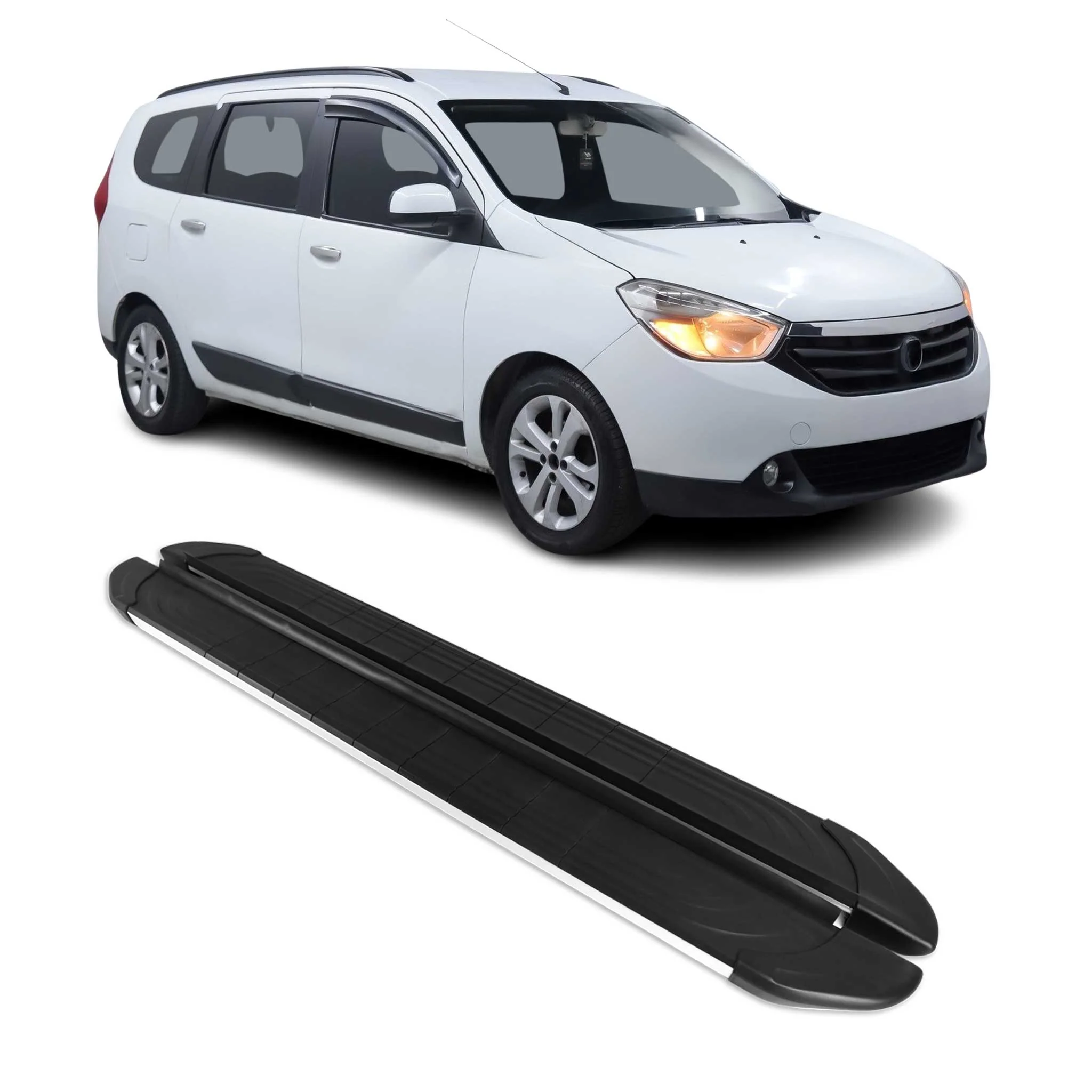Trittbretter Seitenschweller für Dacia Lodgy 2012-2024 Aluminium Schwarz Silber