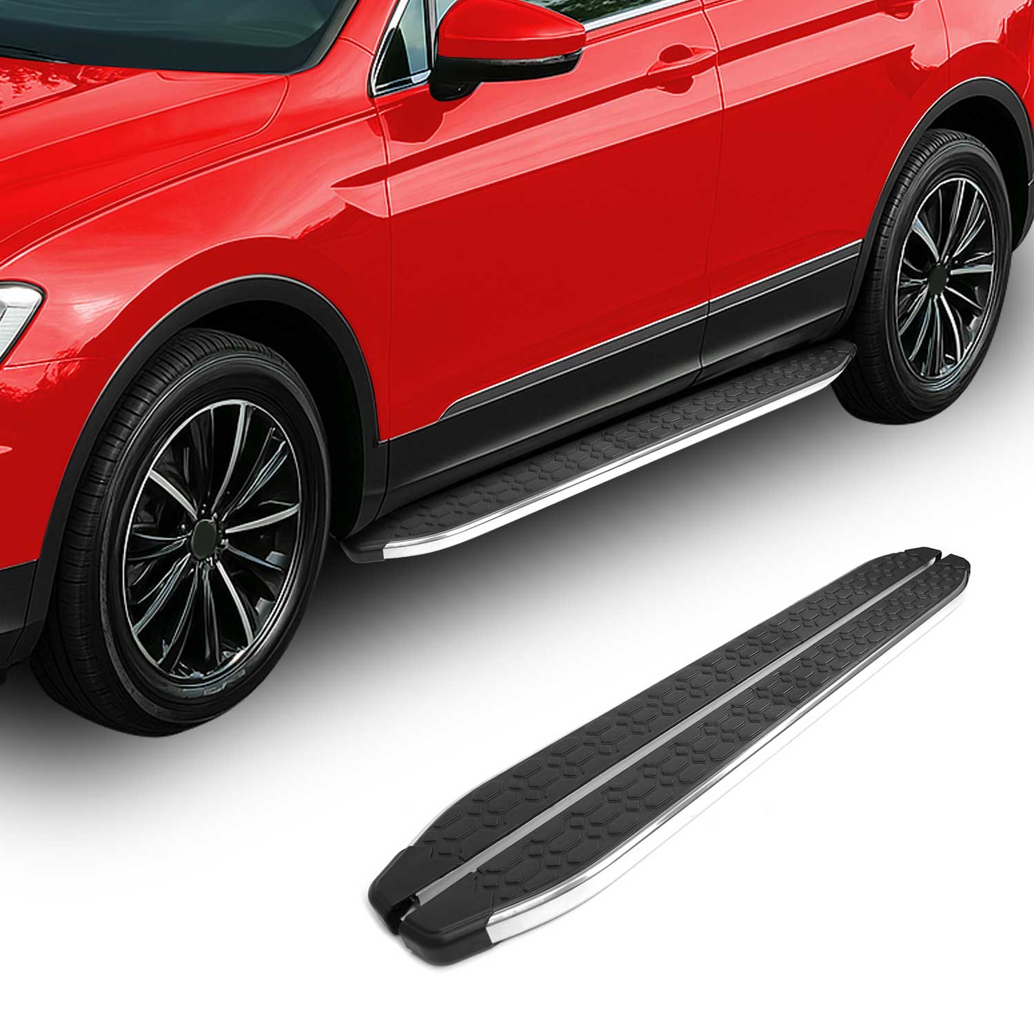 Trittbretter Seitenschweller für Dodge Nitro 2007-2011 Edelstahl Schwarz Silber - Image 2