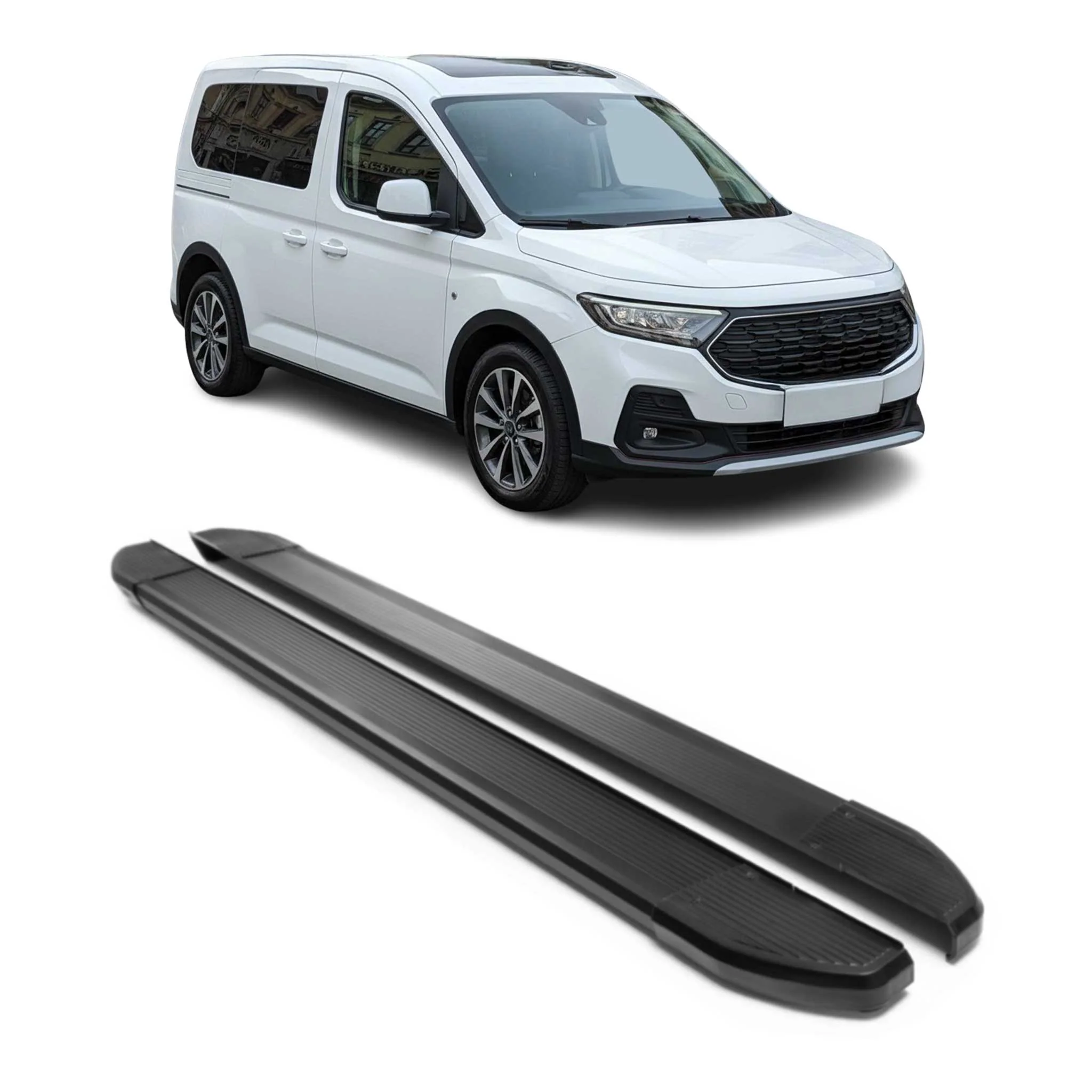 Trittbretter Seitenschweller für Ford Transit Connect 2019-2021 L1 FL Alu 2 tlg