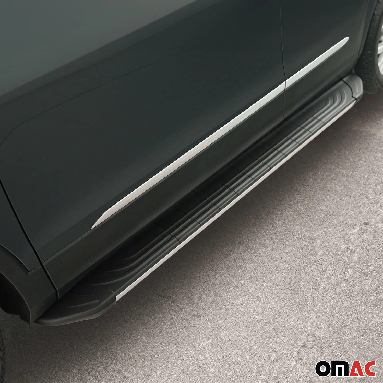 Trittbretter Seitenschweller für Jeep Grand Cherokee 2011-2021 Alu Schwarz Grau - Image 3
