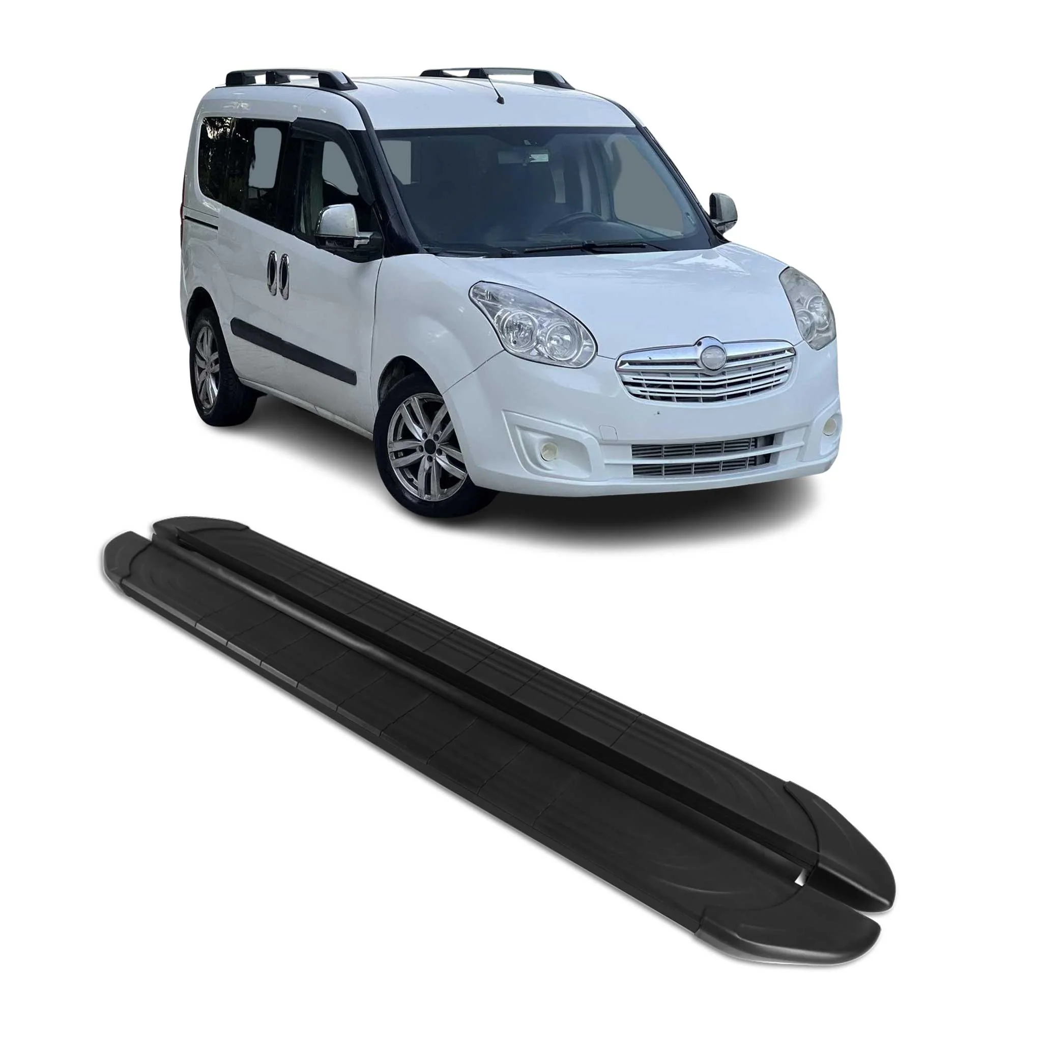 Trittbretter Seitenschweller für Opel Combo 2012-2019 L1 Kurzer Schwarz 2tlg