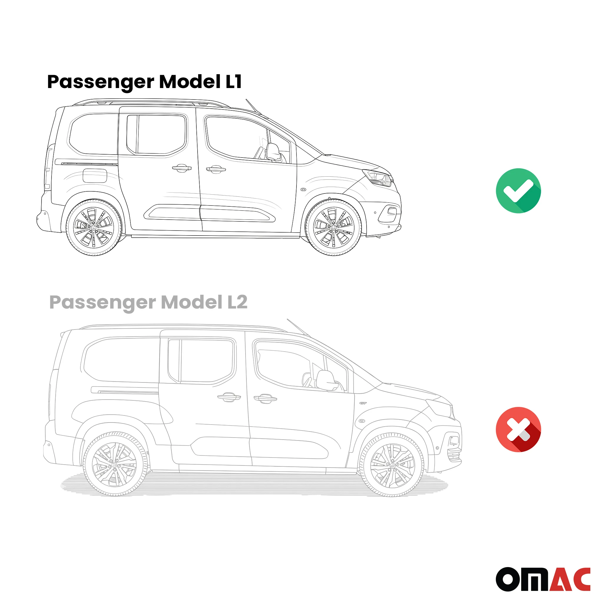 Trittbretter Seitenschweller für Peugeot Rifter 2018-2026 Kombi L1 Alu Silber 2x - Image 4