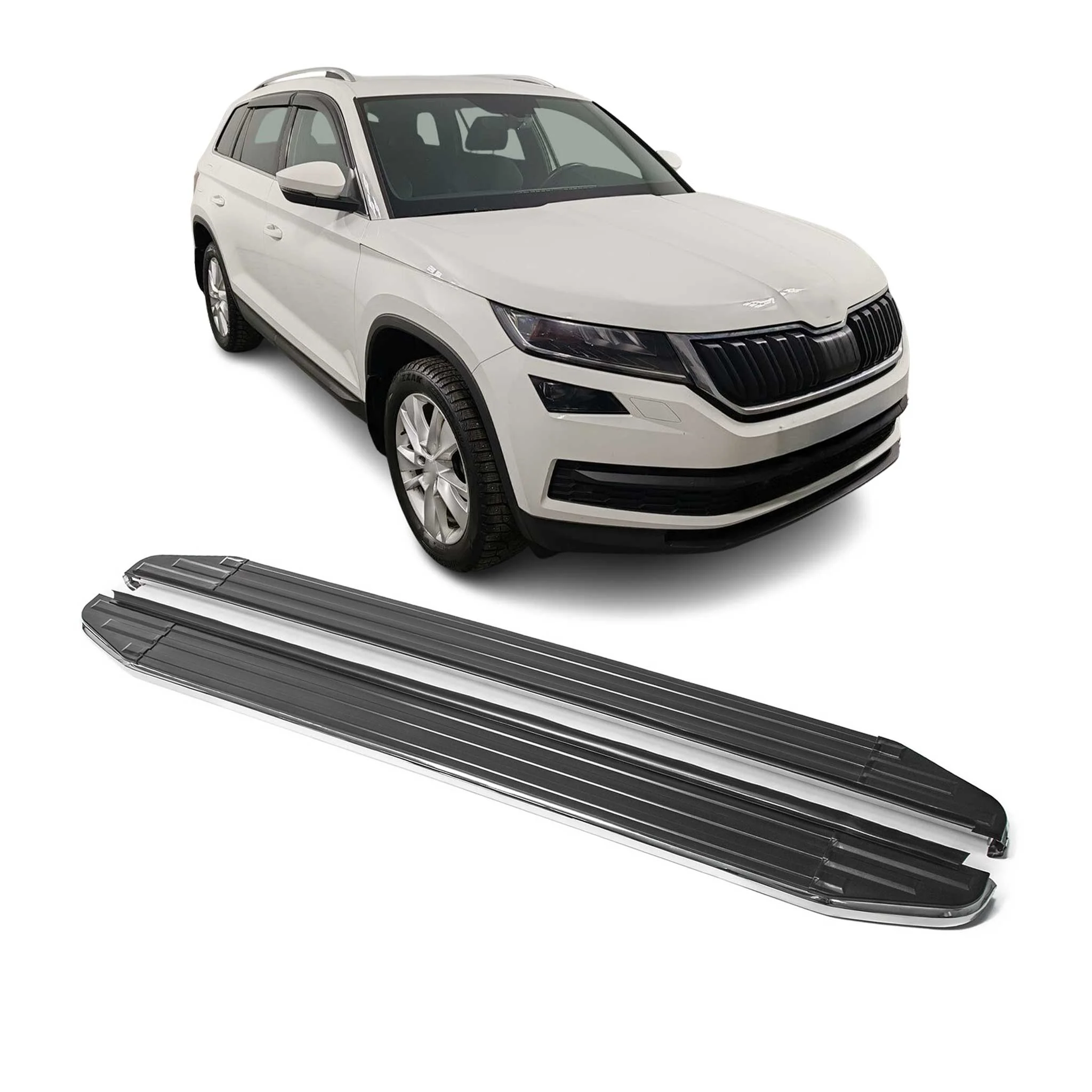 Trittbretter Seitenschweller für Skoda Kodiaq 2017-2024 ABE Alu