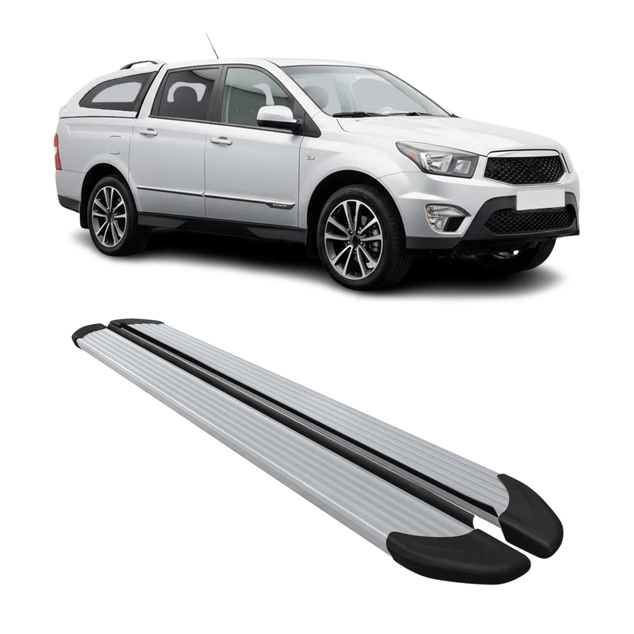Seitenschweller Trittbretter Schweller für Ssangyong Korando Sport 2012-2018 Alu