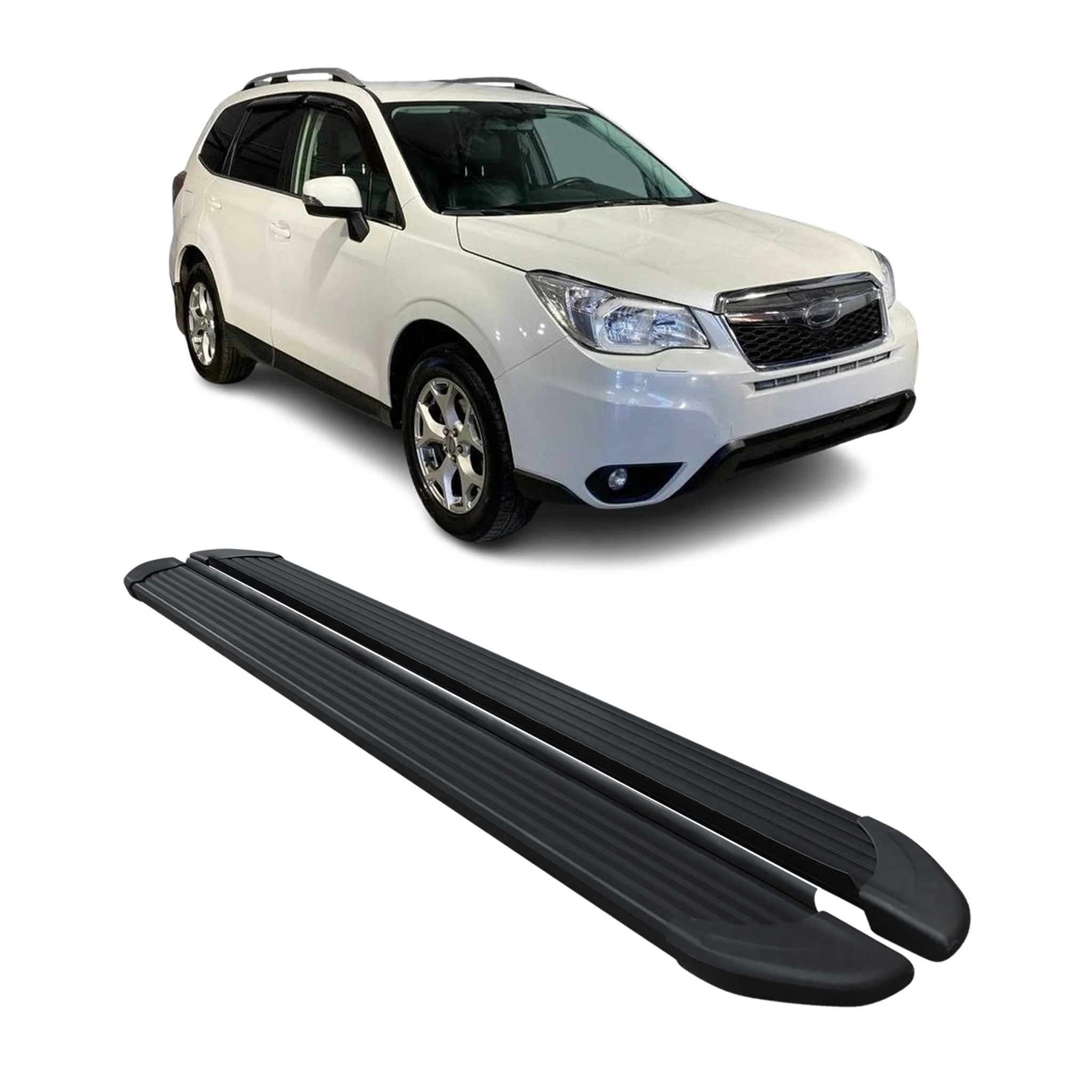 Seitenschweller Trittbretter Schweller für Subaru Forester IV 2013-2018 Schwarz