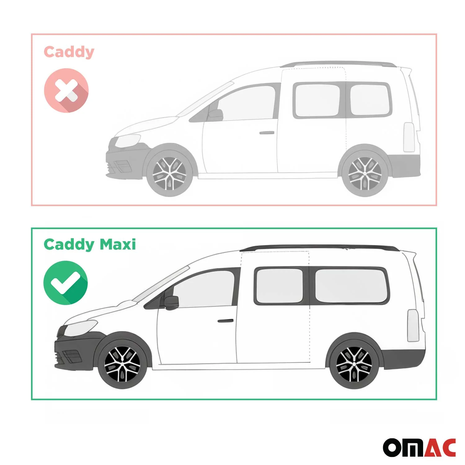 Seitenschweller Trittbretter Schweller für VW Caddy Maxi 2003-2020 Alu Grau - Image 3