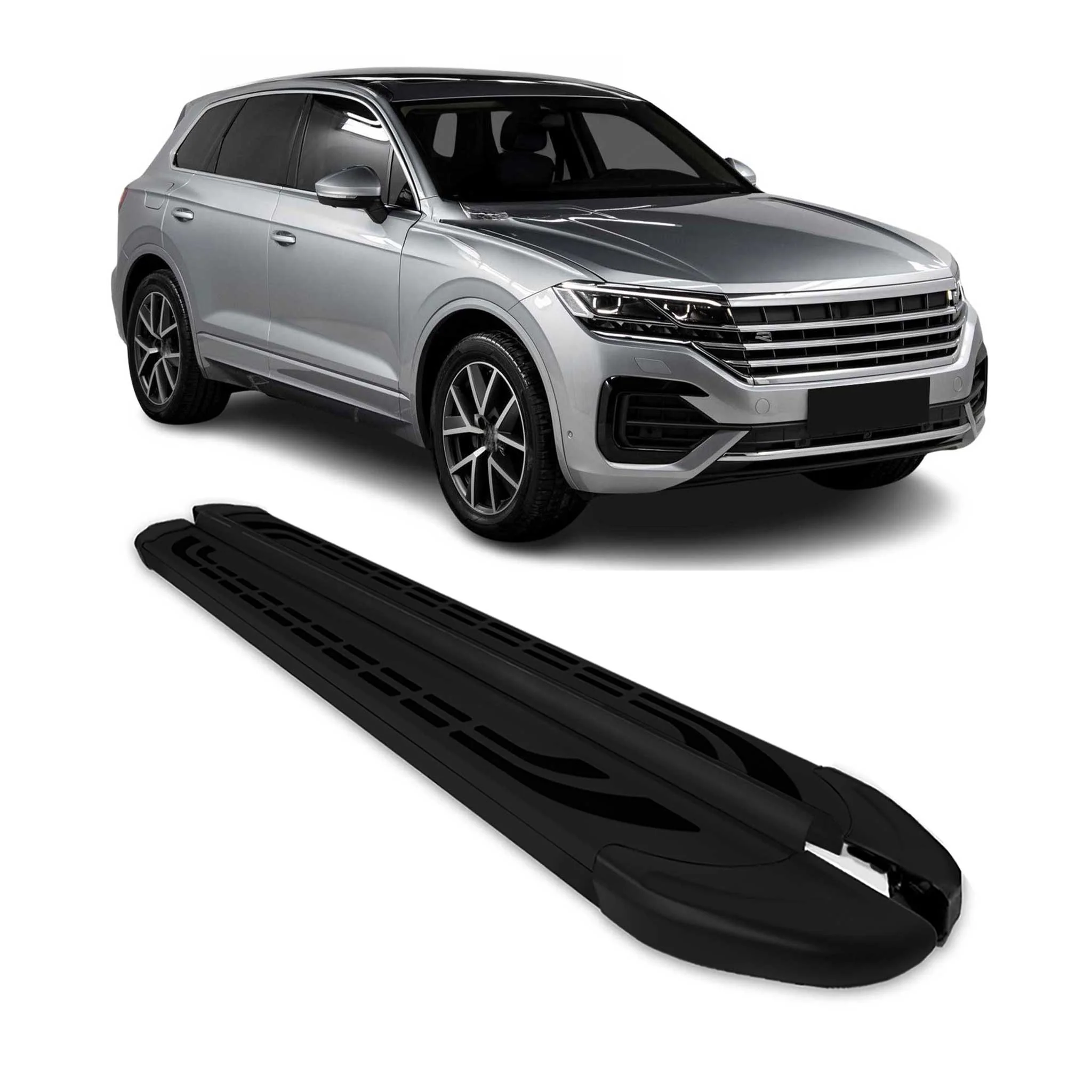 Trittbretter Seitenschweller für VW Touareg 3 2018-2026 Alu Schwarz