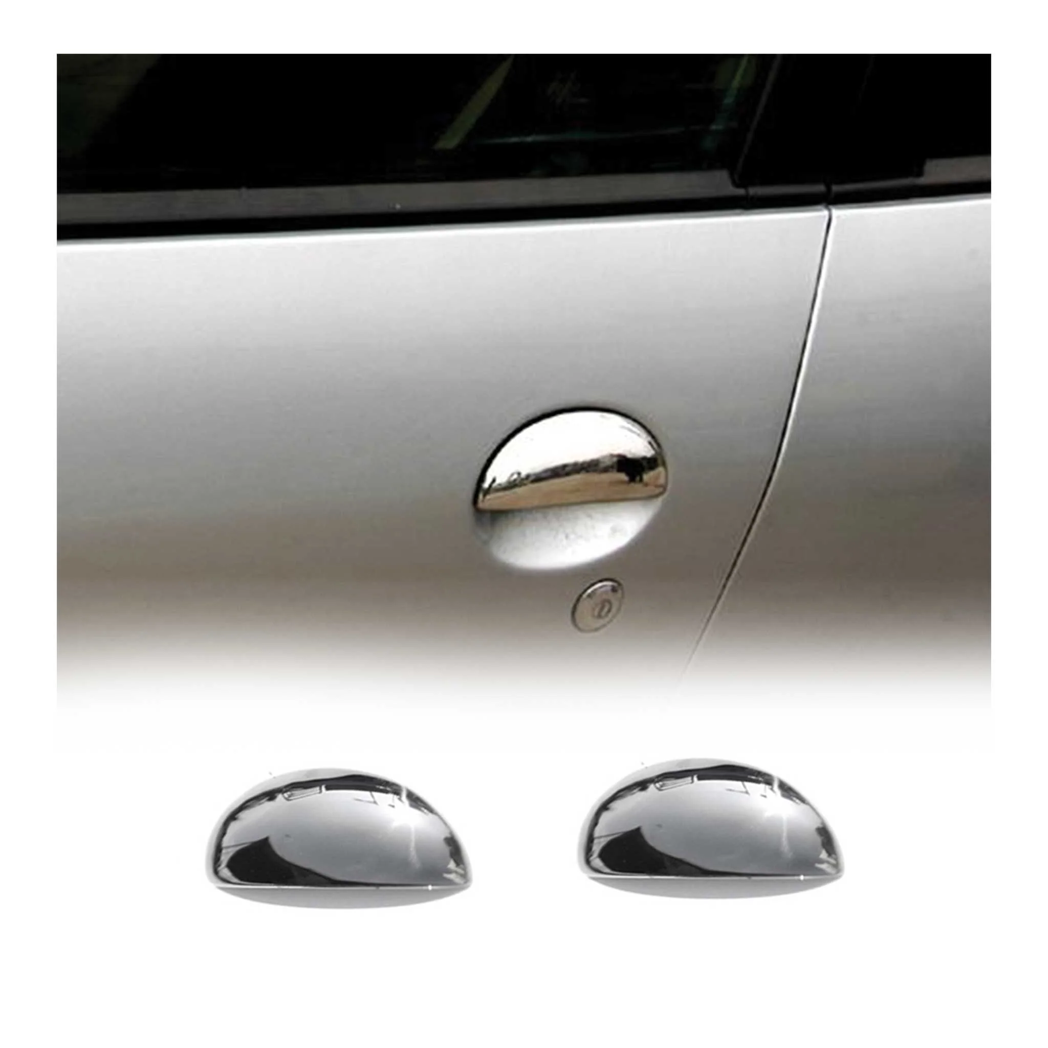 Chrom Türgriff Blende für Citroen C1 2005-2014 2-Tür Edelstahl 2tlg