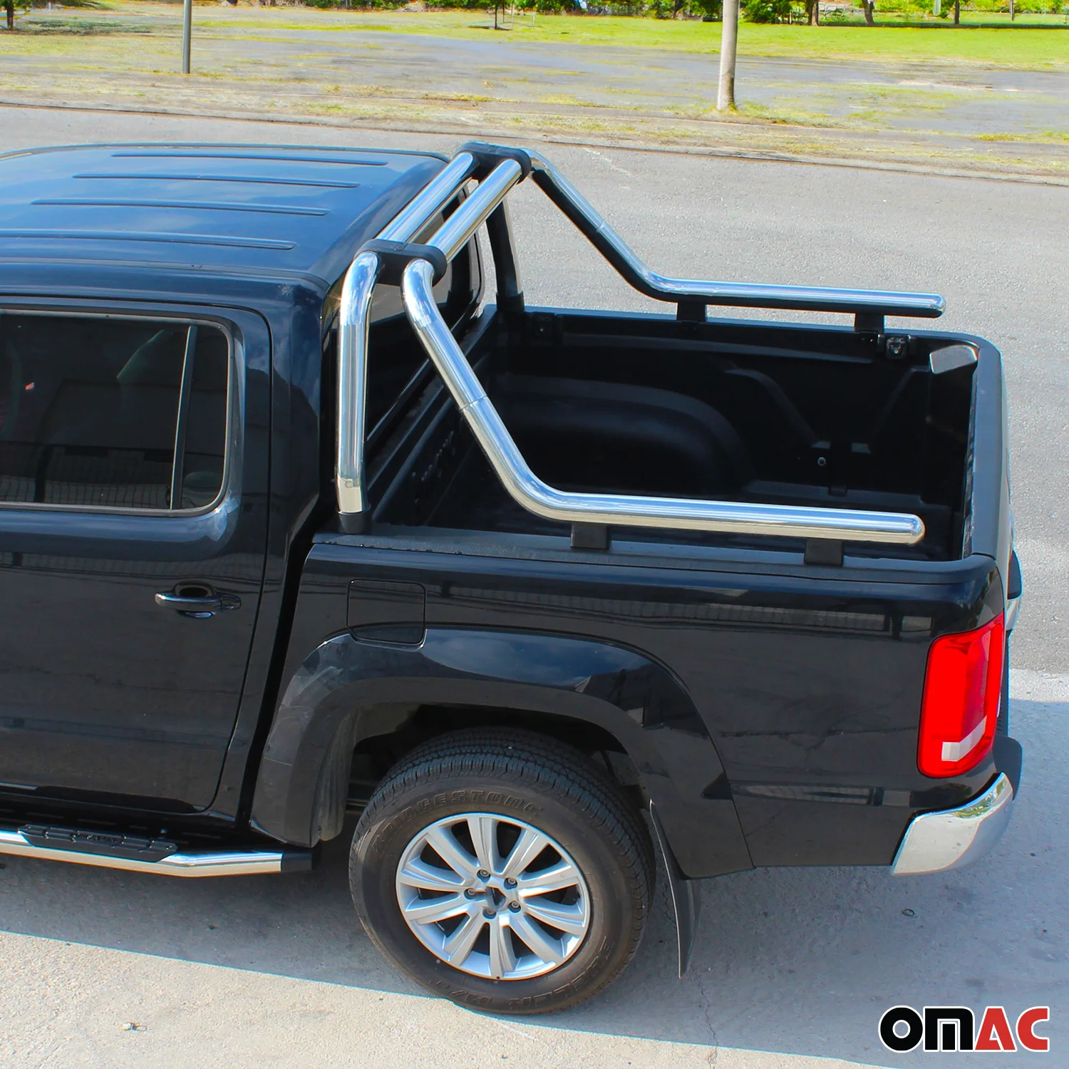 Überrollbügel Rollbar für VW Amarok 2010-2021 Gefärbten Stahl Ø76 Silber - Image 8