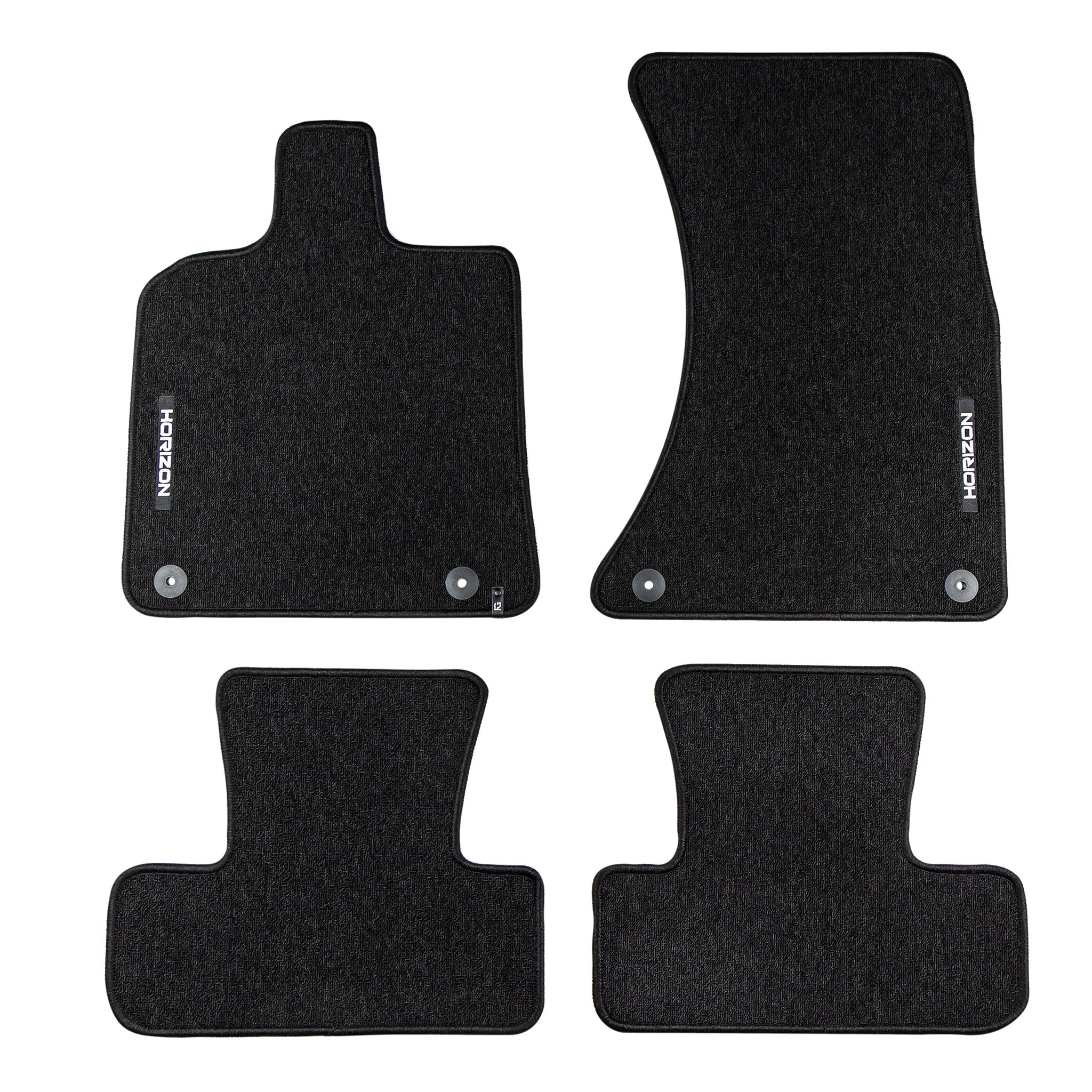 Velours Fußmatten für Audi Q5 I 2008-2016 Autoteppich Automatten Schwarz 4 tlg