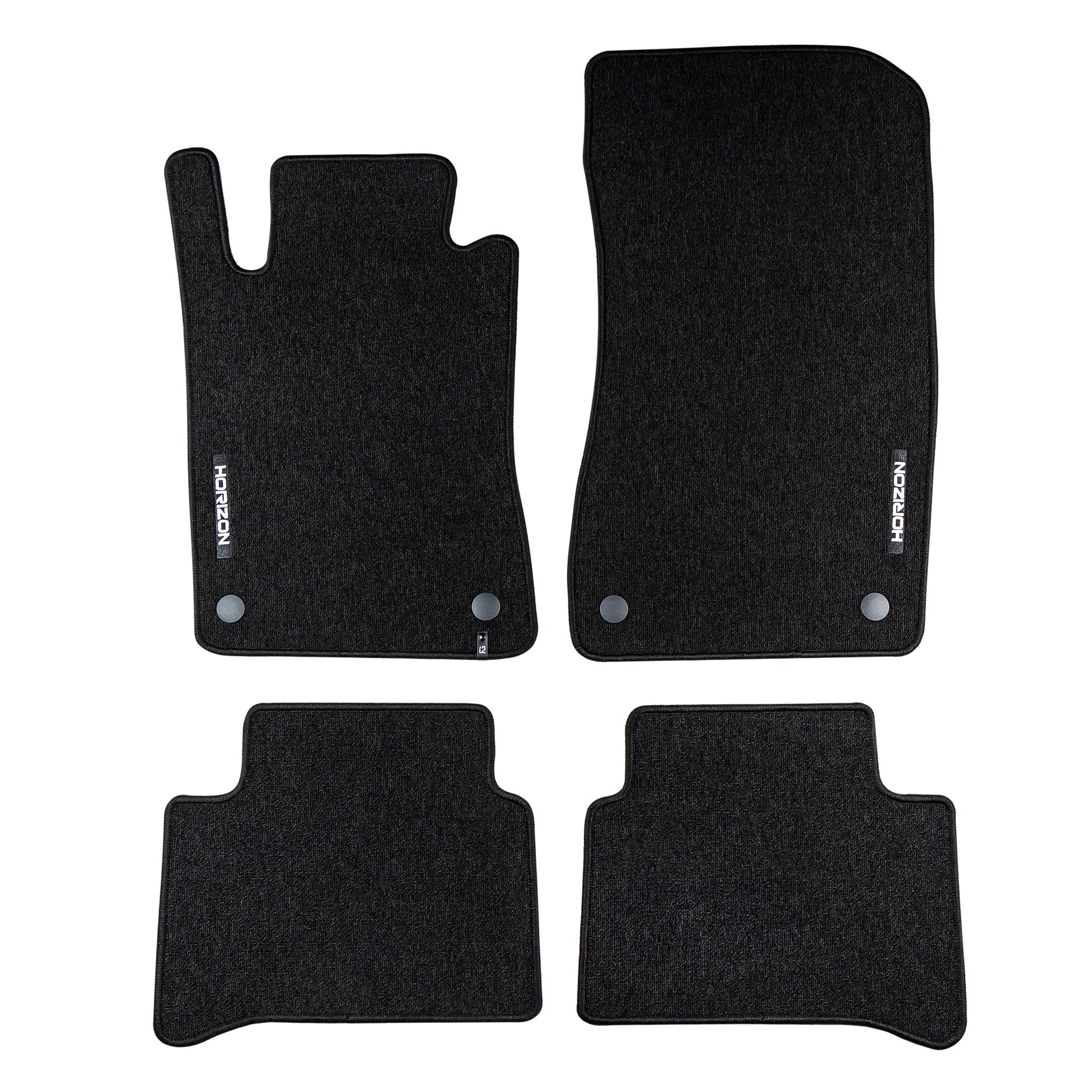 Velours Fußmatten für Mercedes-Benz E-Klasse W211 S211 2002-2009 Schwarz 4 tlg