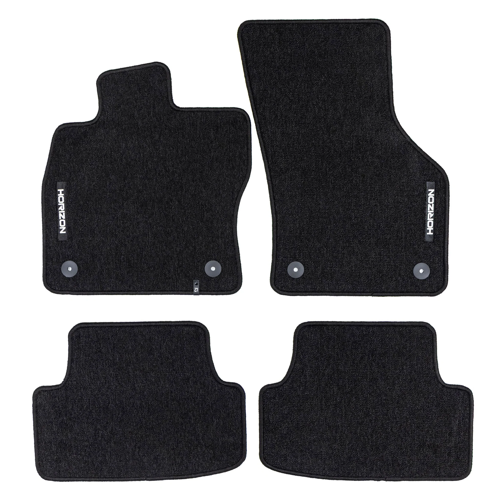 Velours Fußmatten für Seat Leon III 2012-20 Autoteppich Automatten Schwarz 4 tlg