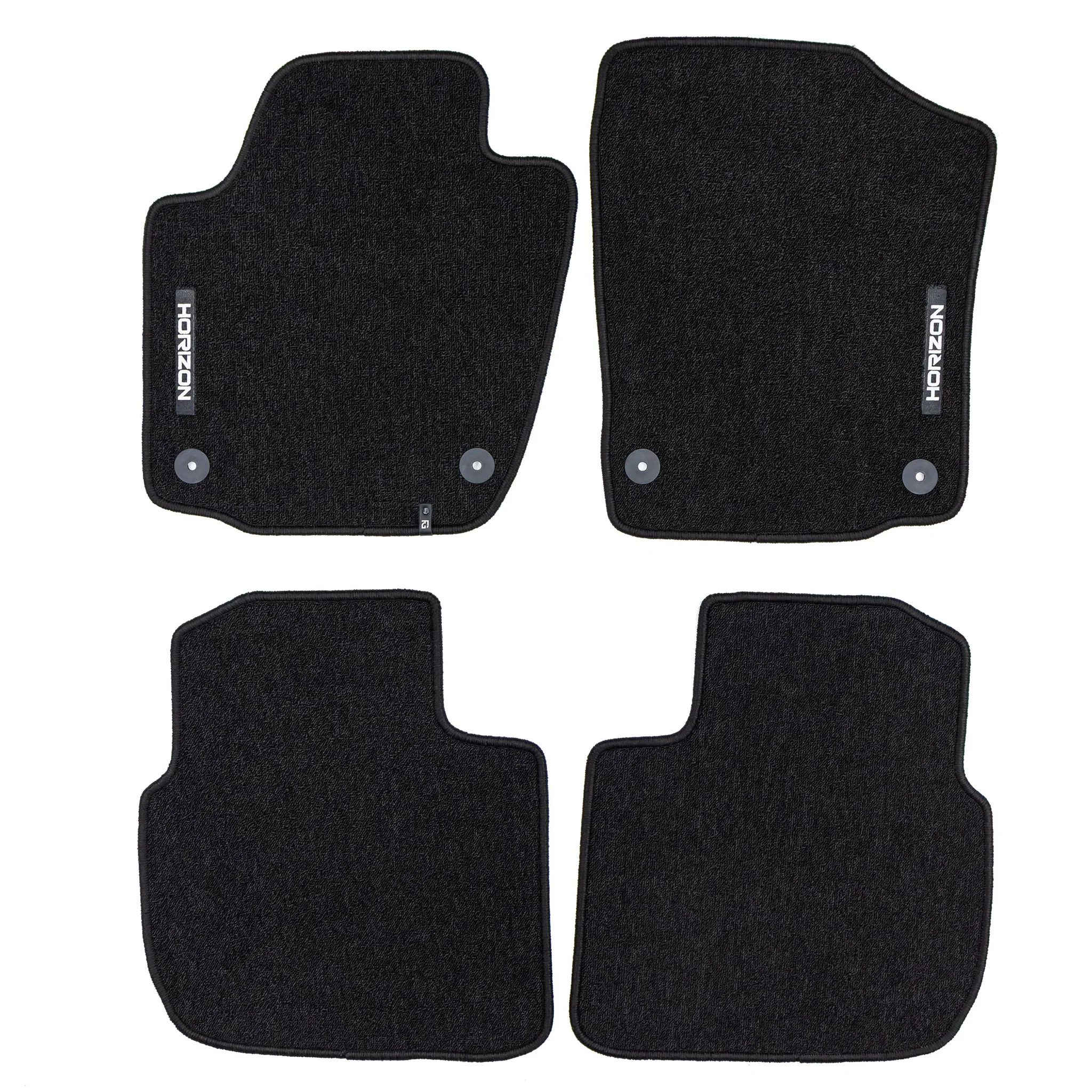 Velours Fußmatten für Skoda Rapid 2012-2019 Autoteppich Automatten Schwarz 4 tlg