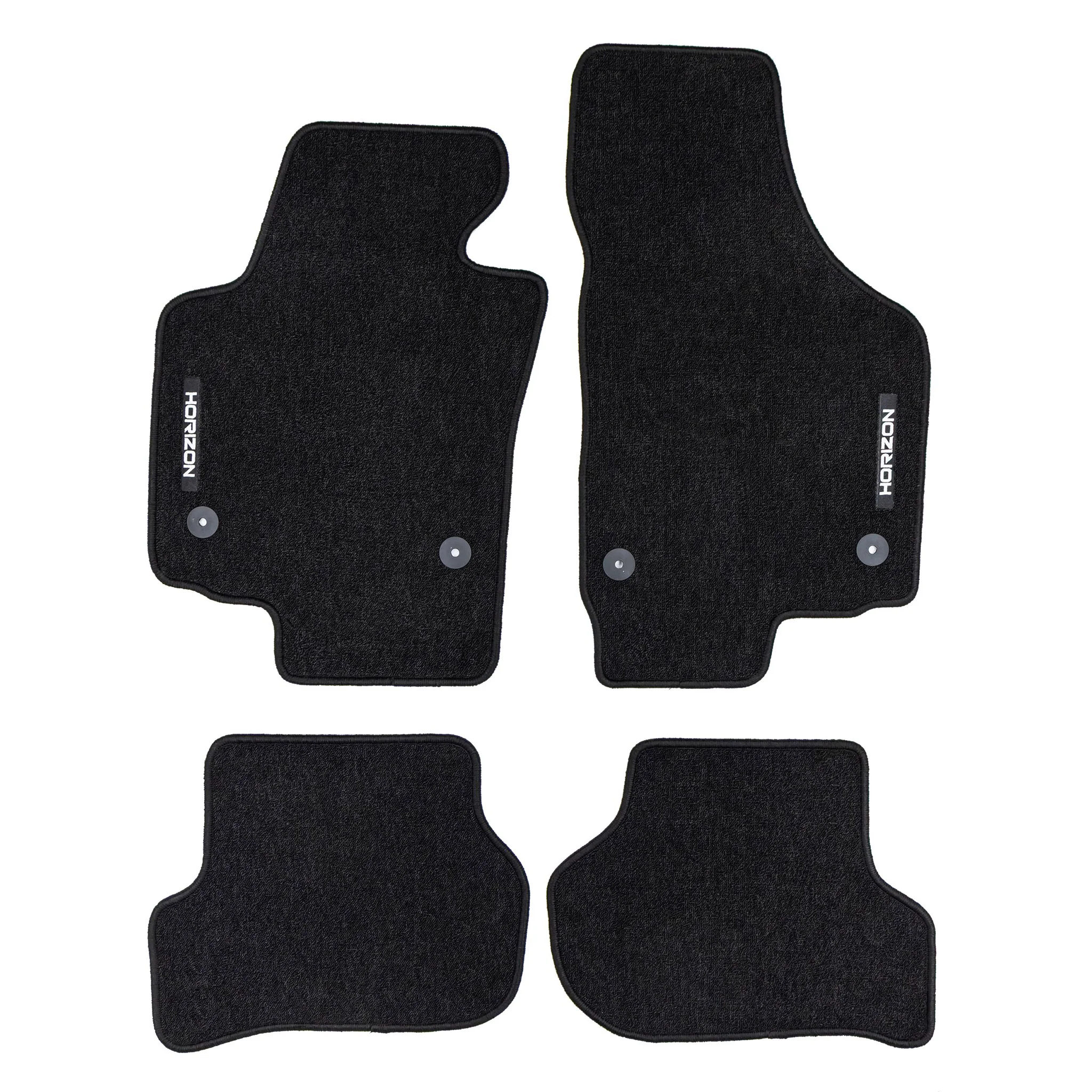 Velours Fußmatten für Skoda Yeti 2009-2017 Autoteppich Automatten Schwarz 4 tlg