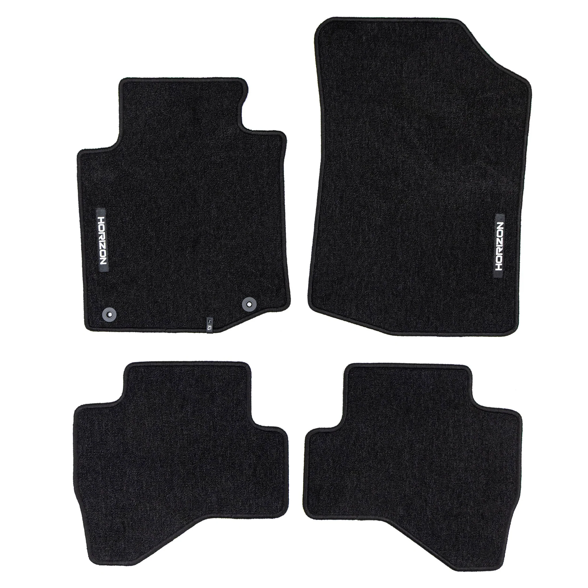 Velours Fußmatten für Toyota Aygo I 2010-2014 FL Autoteppich Schwarz 4 teile