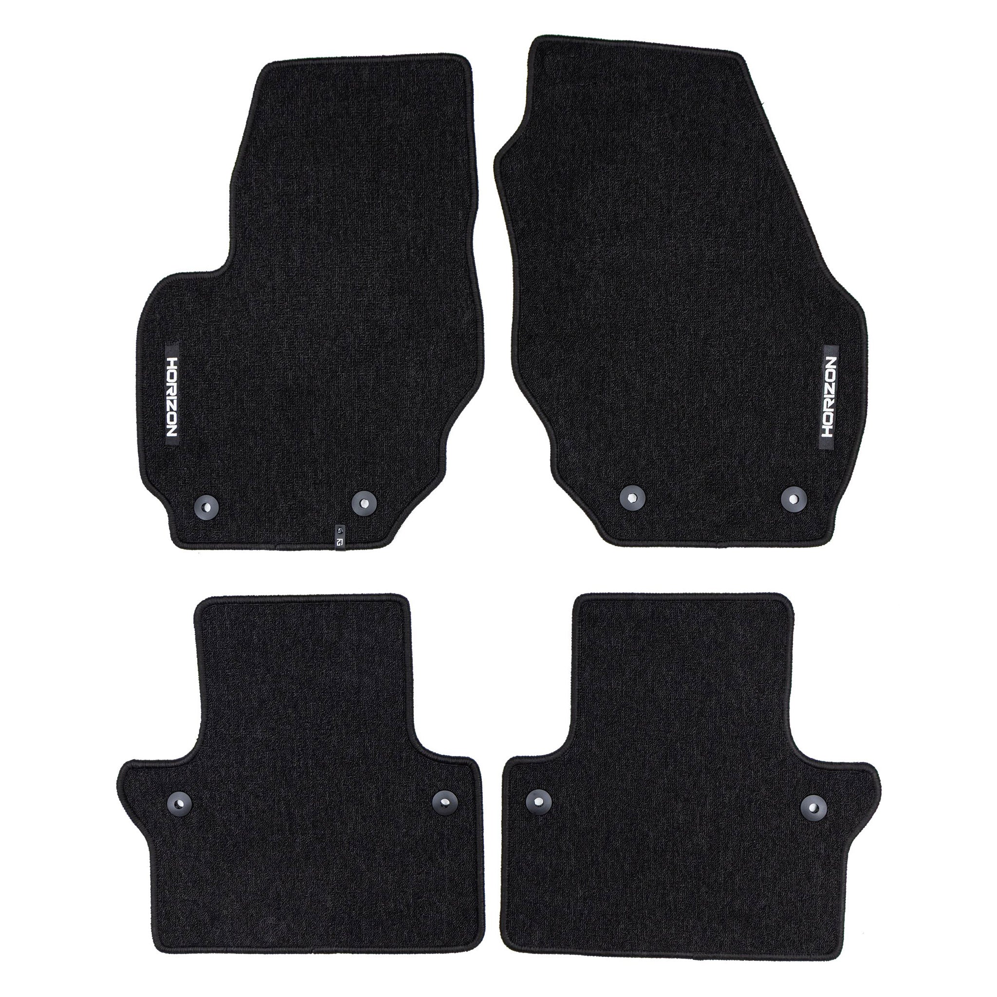 Velours Fußmatten für Volvo S80 II 2006-2016 Autoteppich Automatten Schwarz 4tlg
