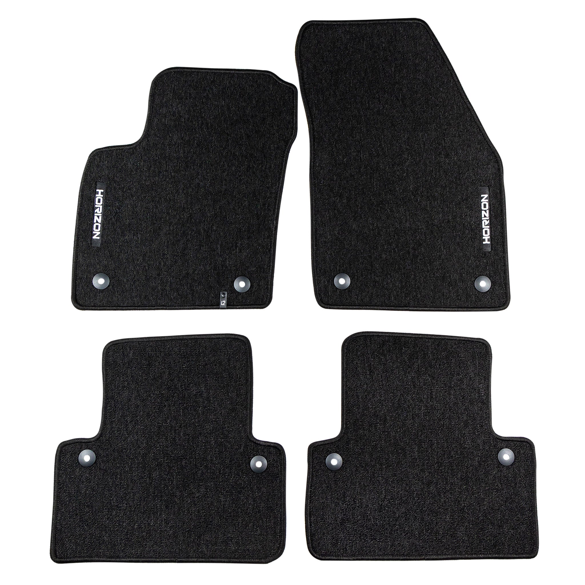Velours Fußmatten für Volvo V50 2004-2012 Autoteppich Automatten Schwarz 4 tlg