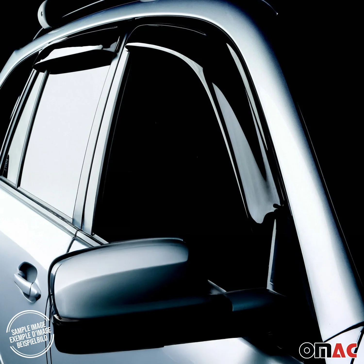 4x Windabweiser Regenabweiser für Audi Q7 4LB 2006-2015 Acryl Dunkel - Image 6