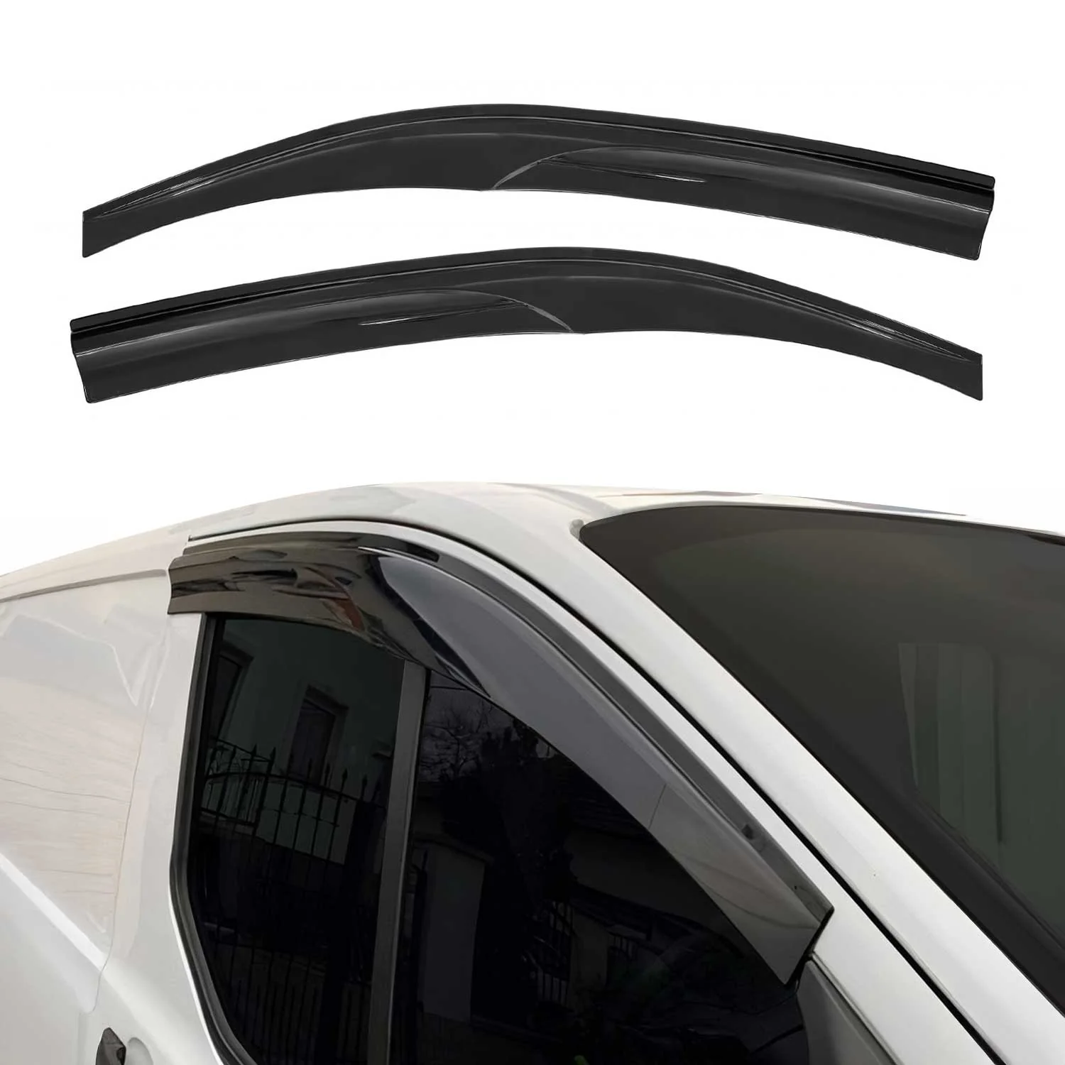 Windabweiser für Ford Transit Tourneo Custom 2013-2022 Acryl Dunkel 2x