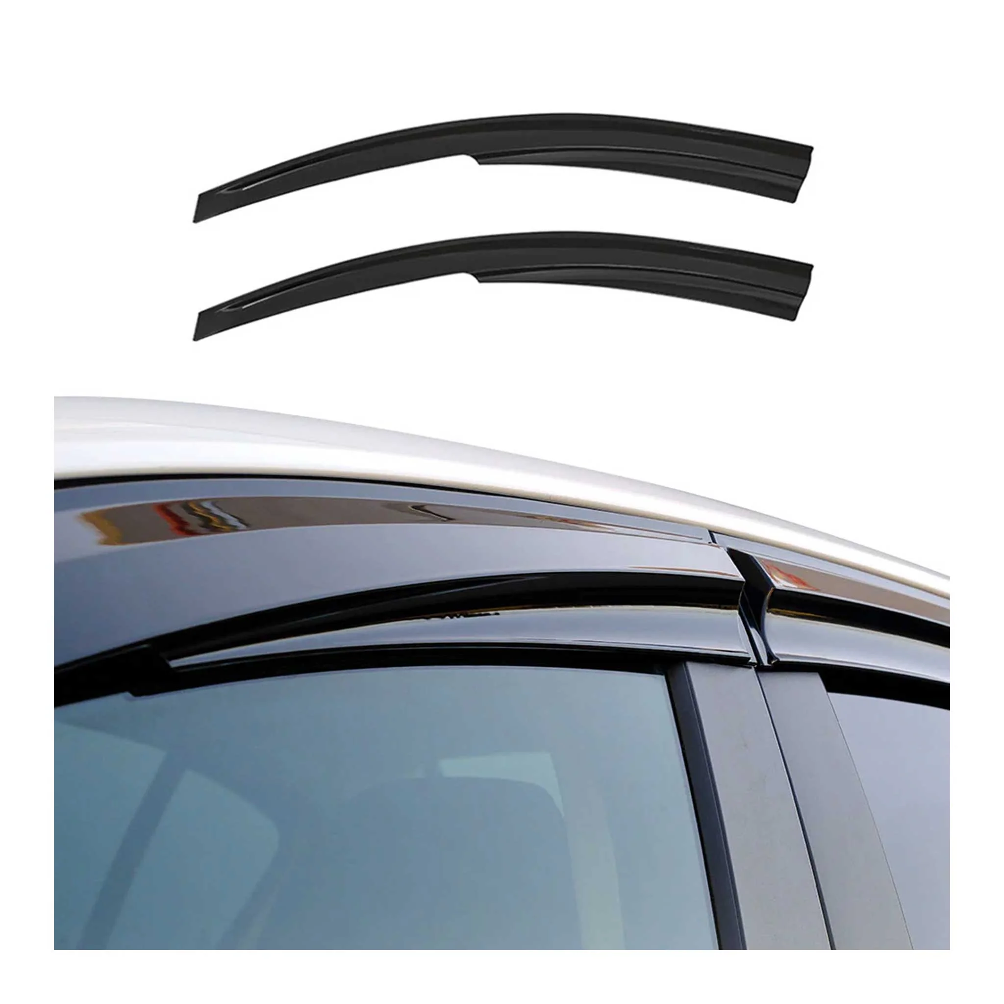 Windabweiser Regenabweiser für Renault Express 2021-2026 Schwarz Acrylic 2tlg