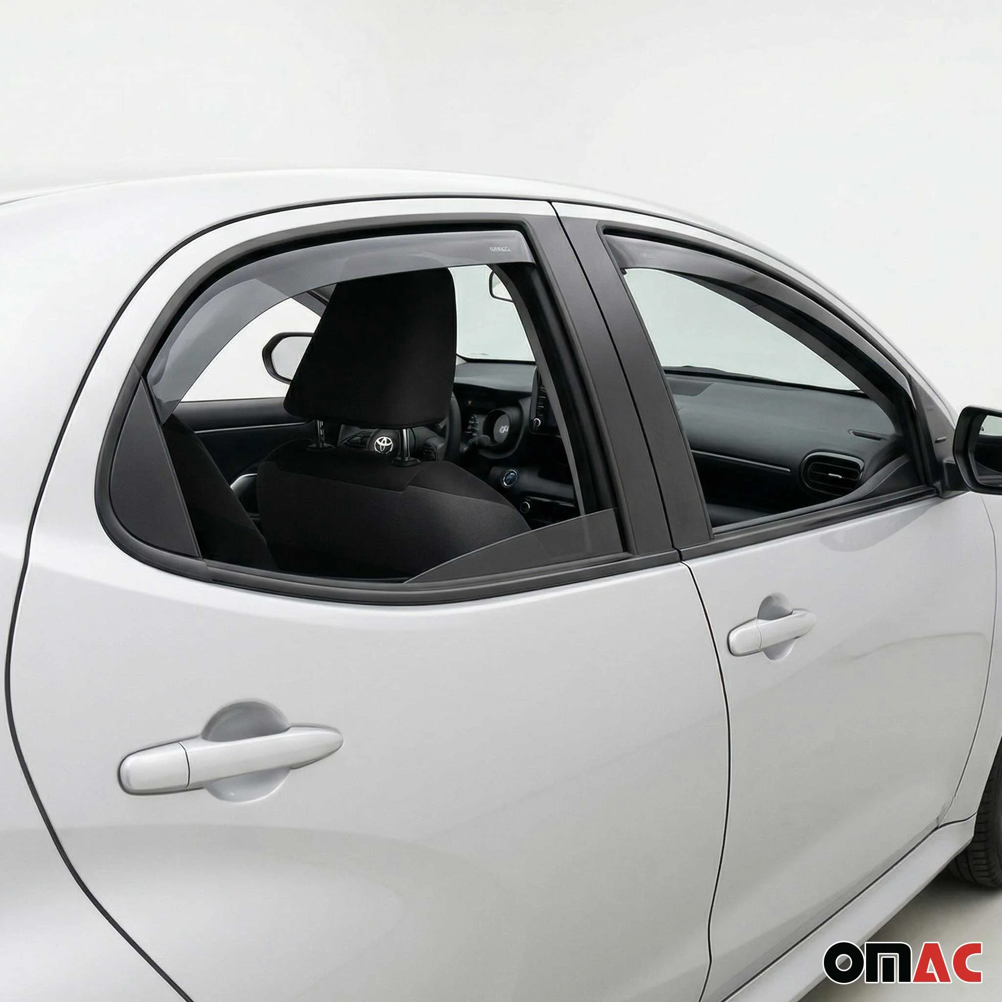 Windabweiser Regenabweiser für Toyota Yaris 2020-2026 Dunkel Acryl 4tlg - Image 6